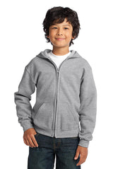 DISCONTINUED Gildan® Youth Heavy Blend™ Full-Zip Hooded Sweatshirt. 18600B