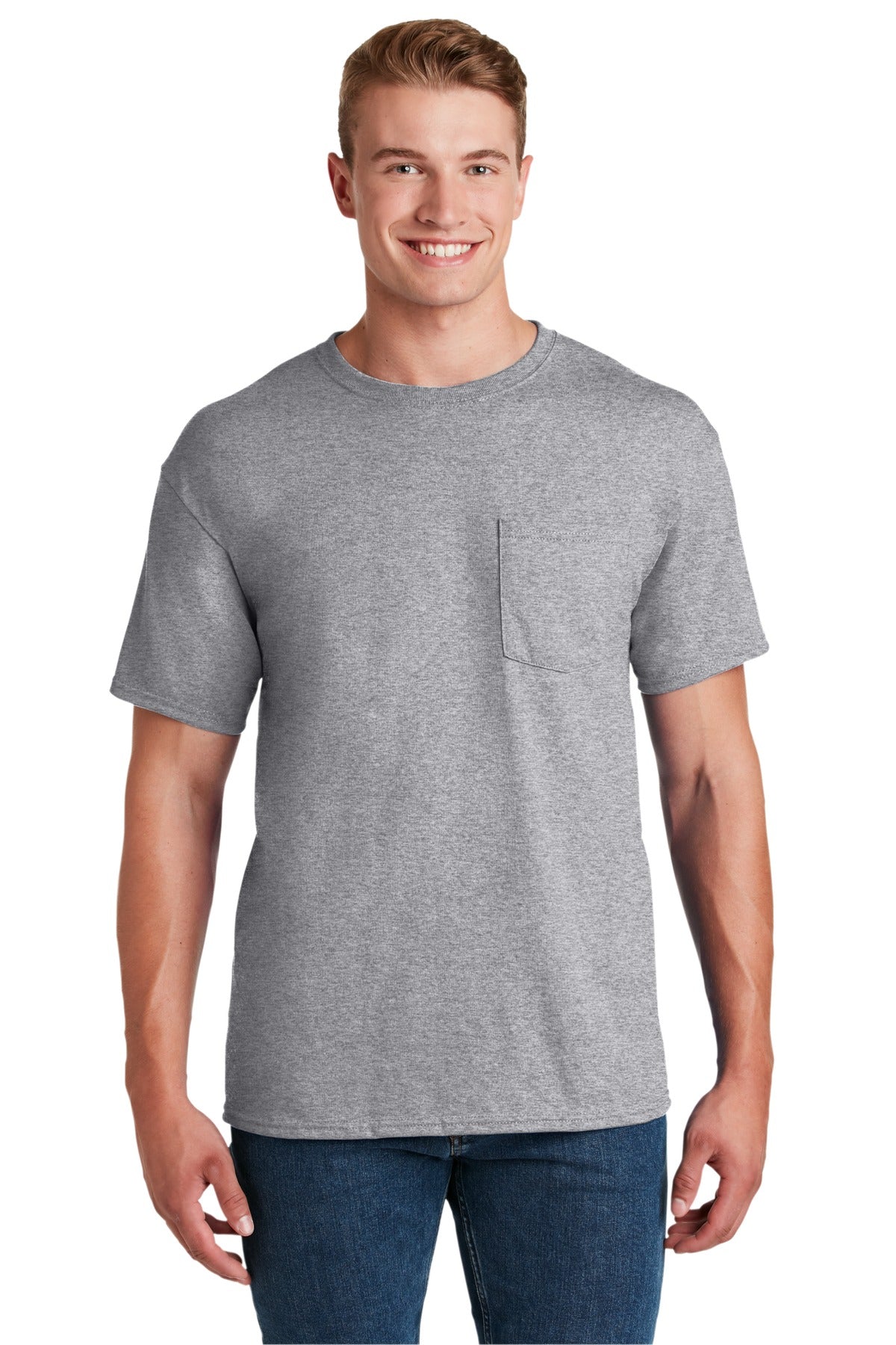 Jerzees® - Dri-Power® 50/50 Cotton/Poly Pocket T-Shirt. 29MP