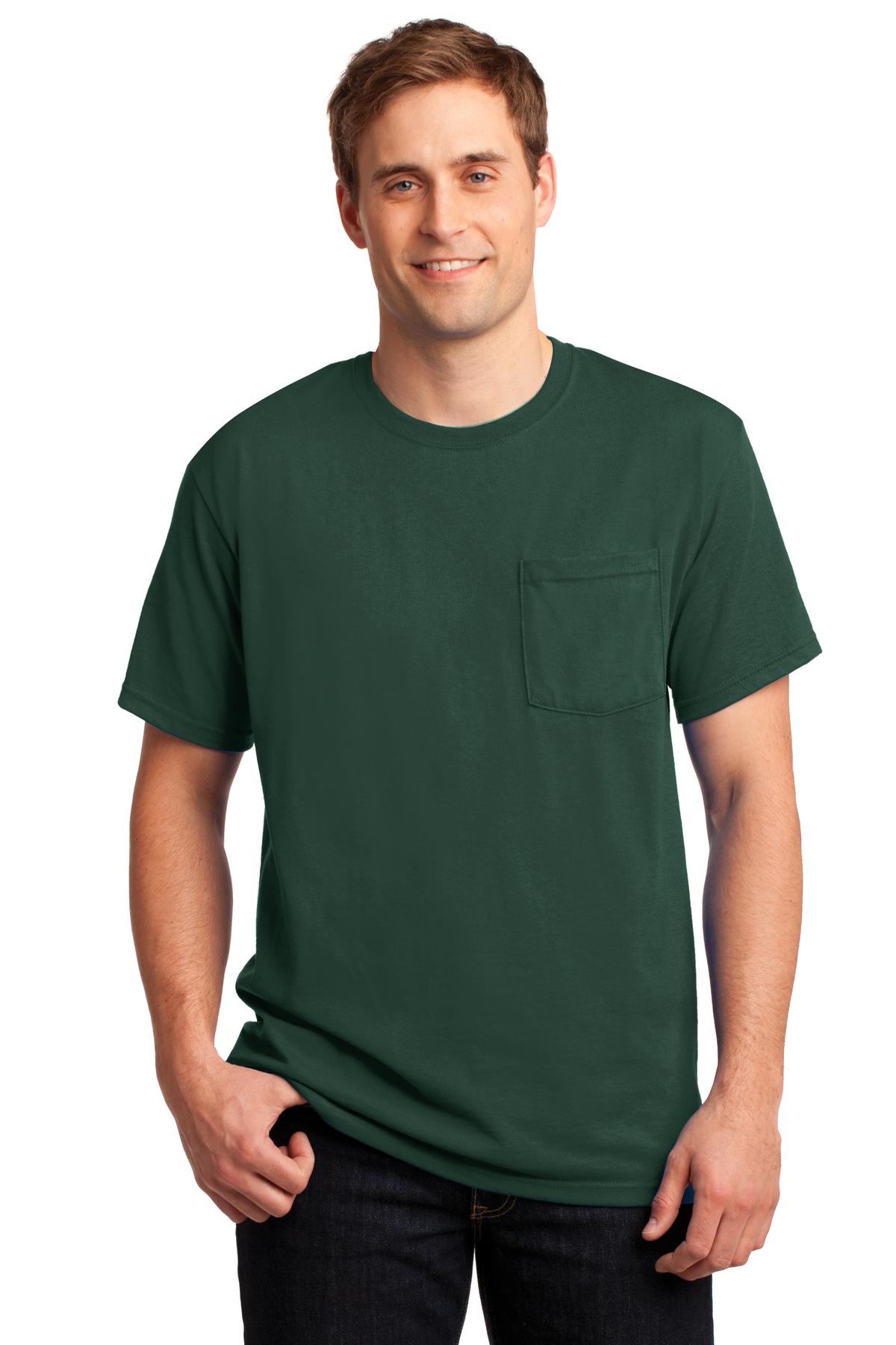 Jerzees® - Dri-Power® 50/50 Cotton/Poly Pocket T-Shirt. 29MP