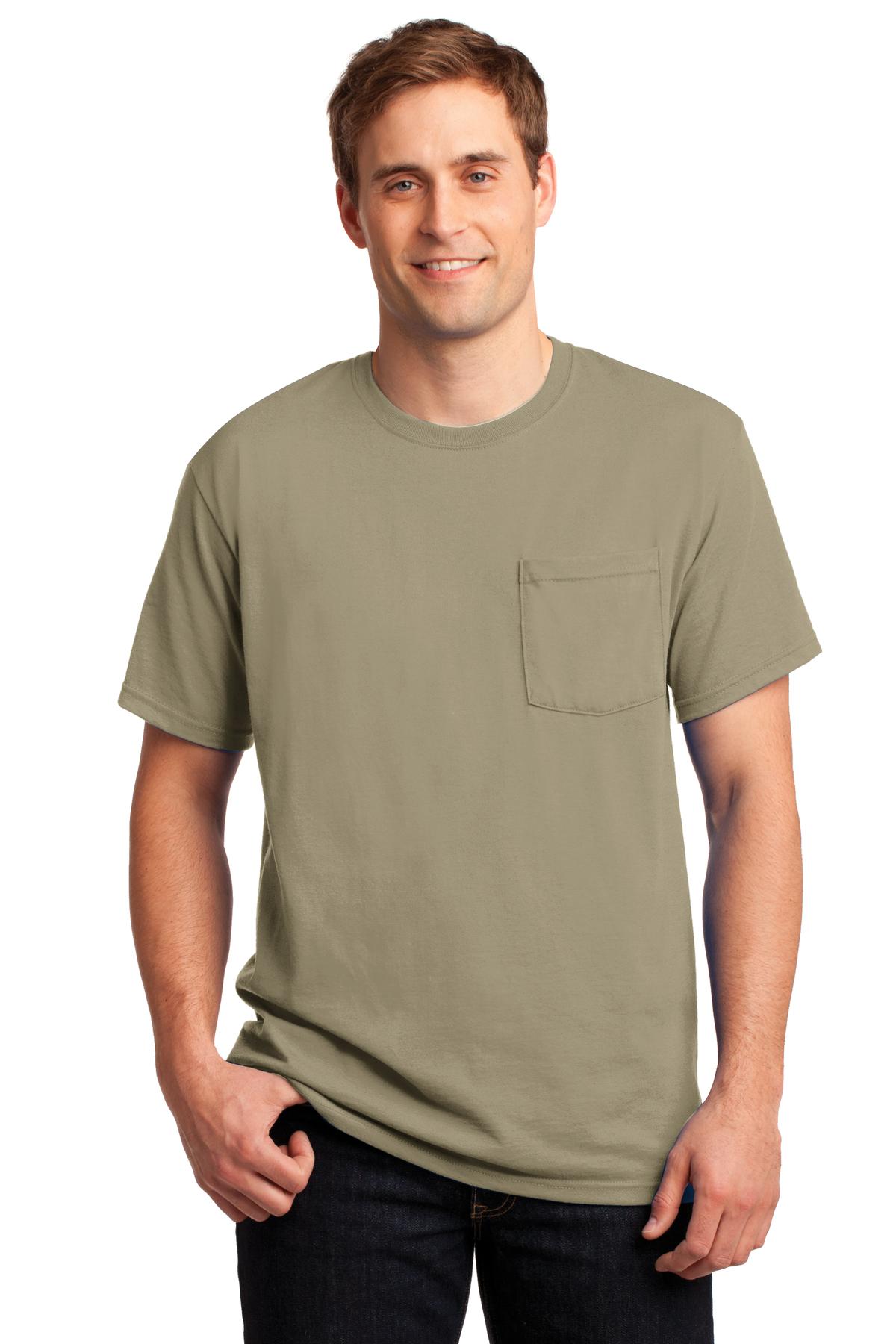 Jerzees® - Dri-Power® 50/50 Cotton/Poly Pocket T-Shirt. 29MP