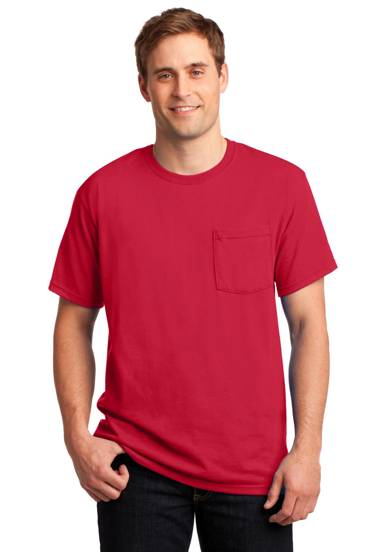 Jerzees® - Dri-Power® 50/50 Cotton/Poly Pocket T-Shirt. 29MP