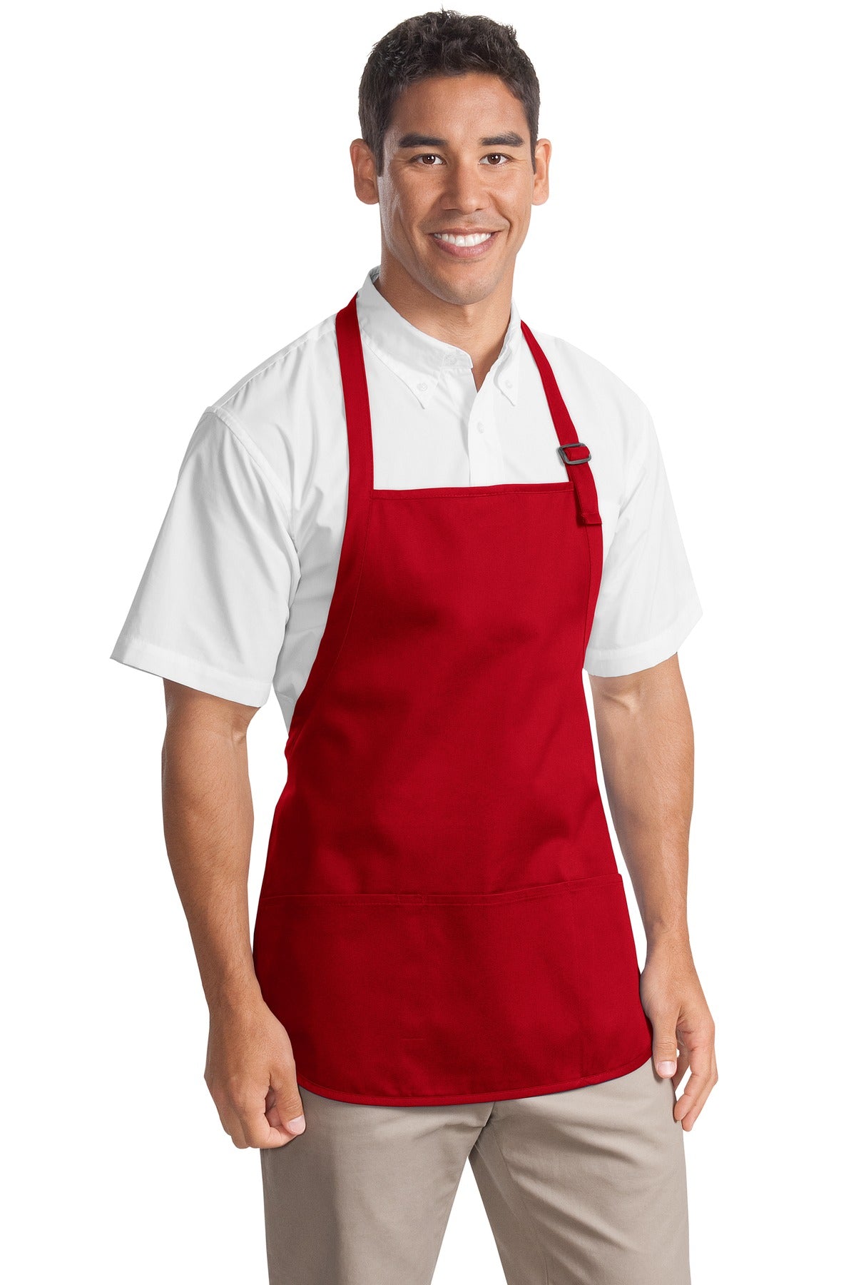 Port Authority® Medium-Length Apron with Pouch Pockets. A510