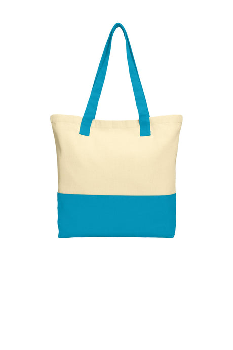 Port Authority® Colorblock Cotton Tote. BG414