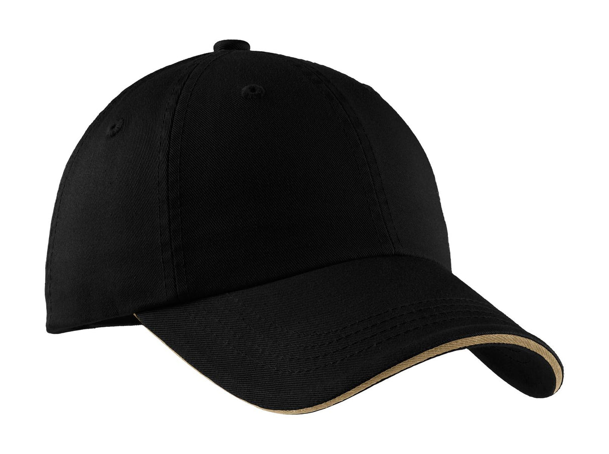 Port Authority® Sandwich Bill Cap with Striped Closure. C830