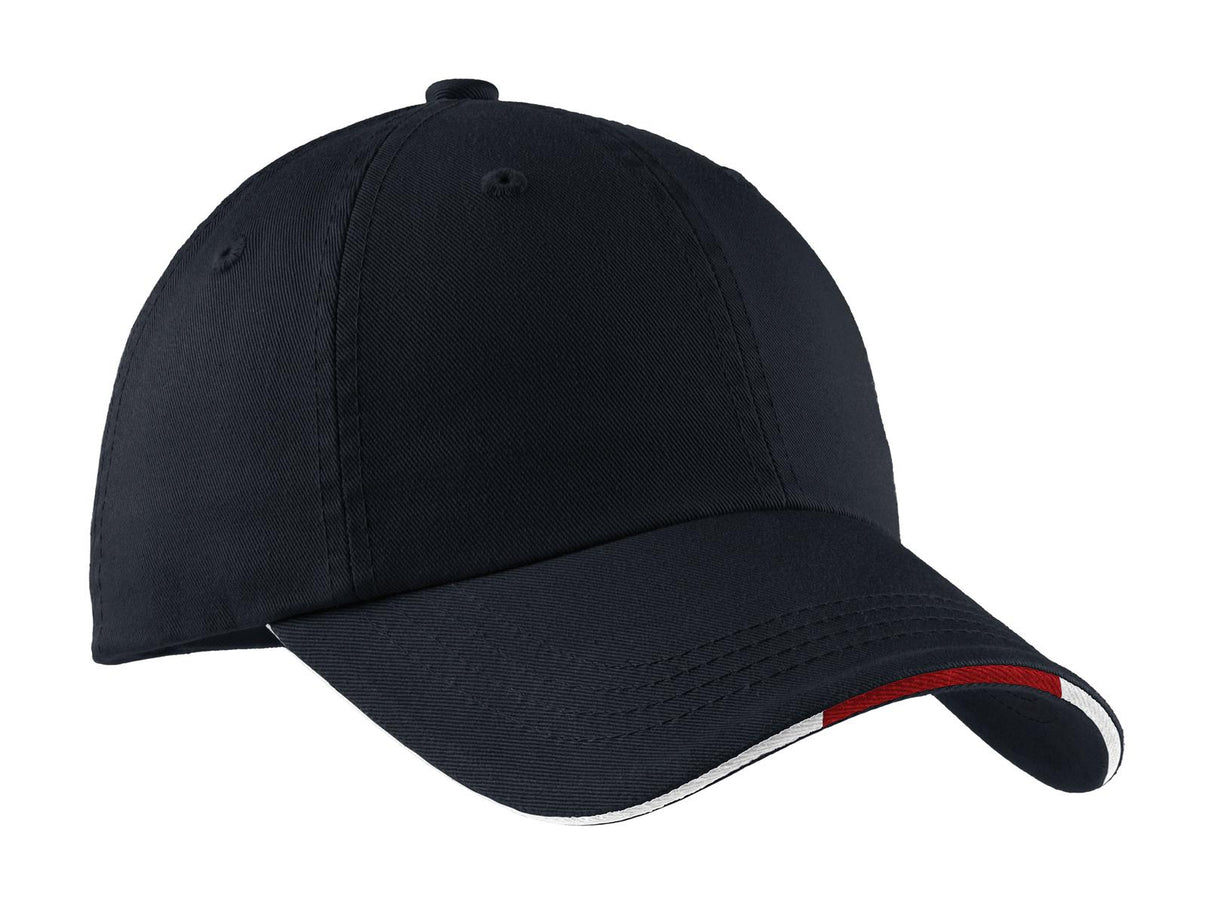 Port Authority® Sandwich Bill Cap with Striped Closure. C830