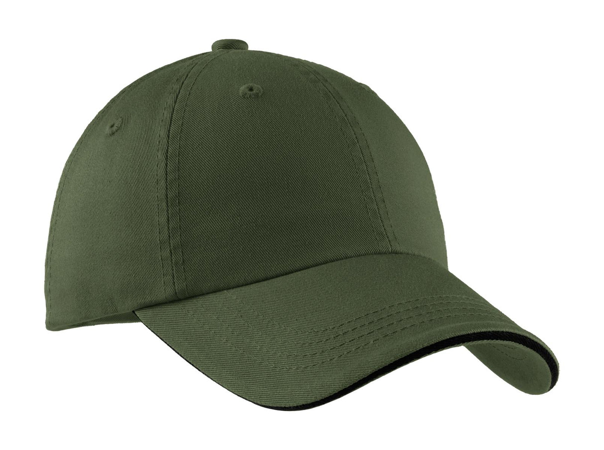 Port Authority® Sandwich Bill Cap with Striped Closure. C830
