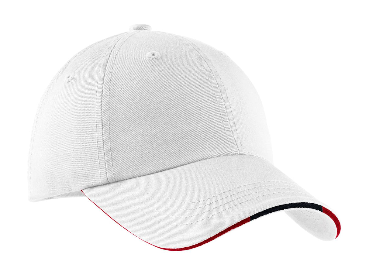 Port Authority® Sandwich Bill Cap with Striped Closure. C830