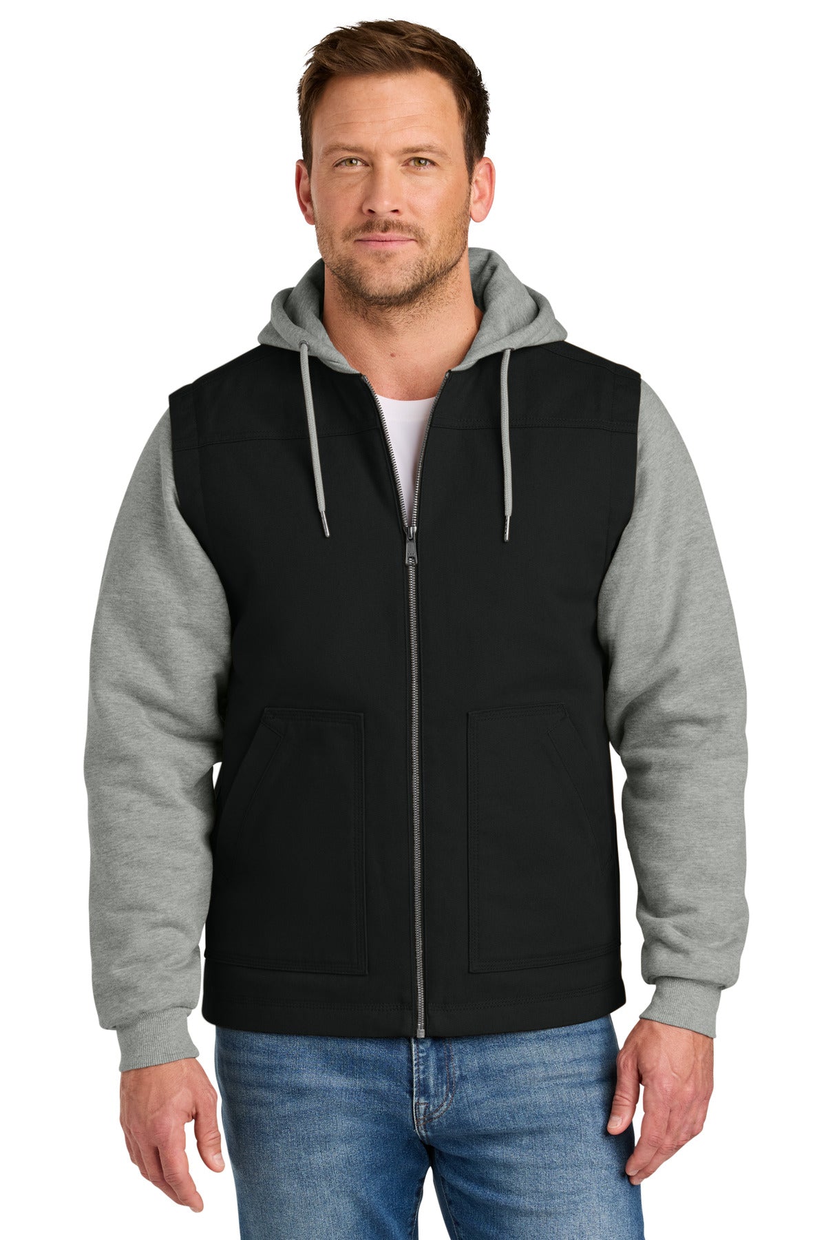 CornerStone ® Duck Fleece Full-Zip Hooded Jacket CSJ42