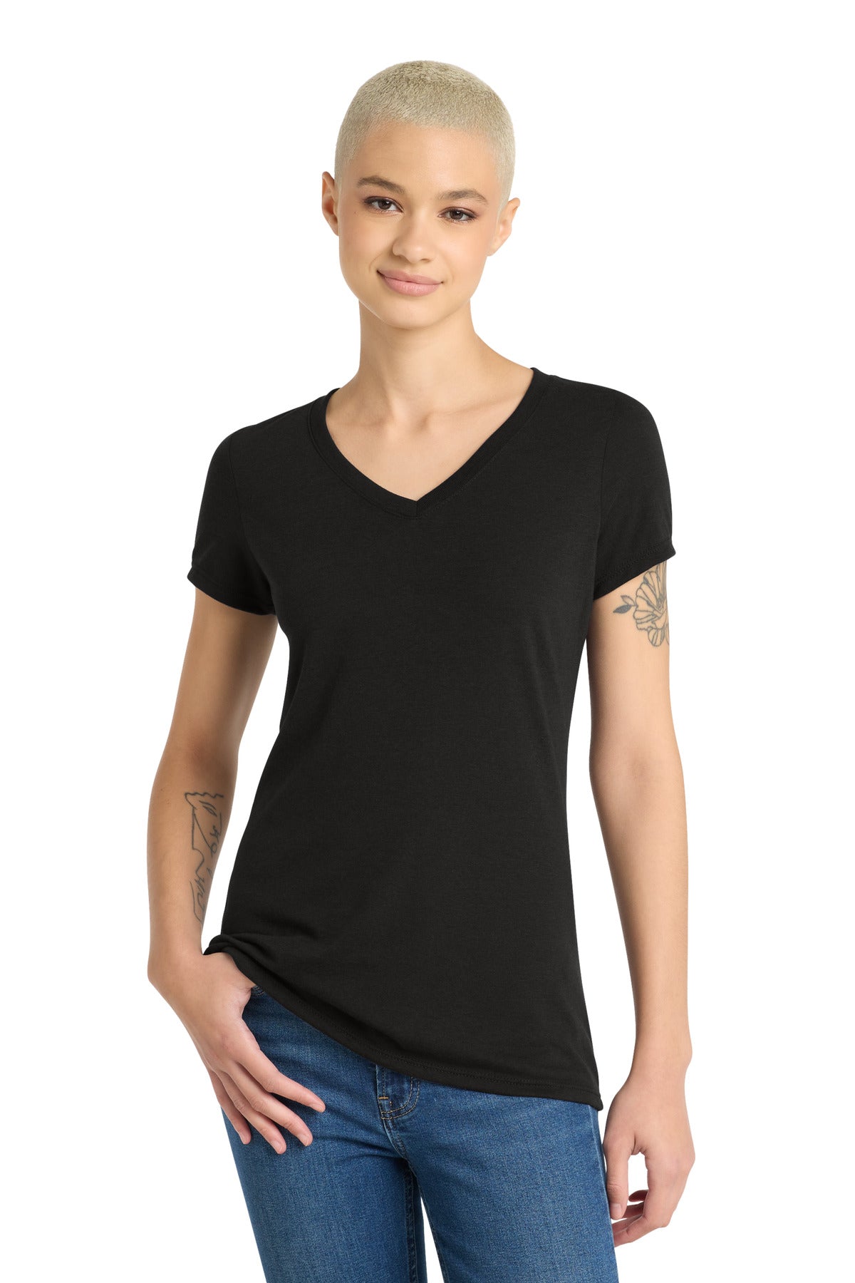District ® Women's Perfect Tri ® V-Neck Tee. DM1350L