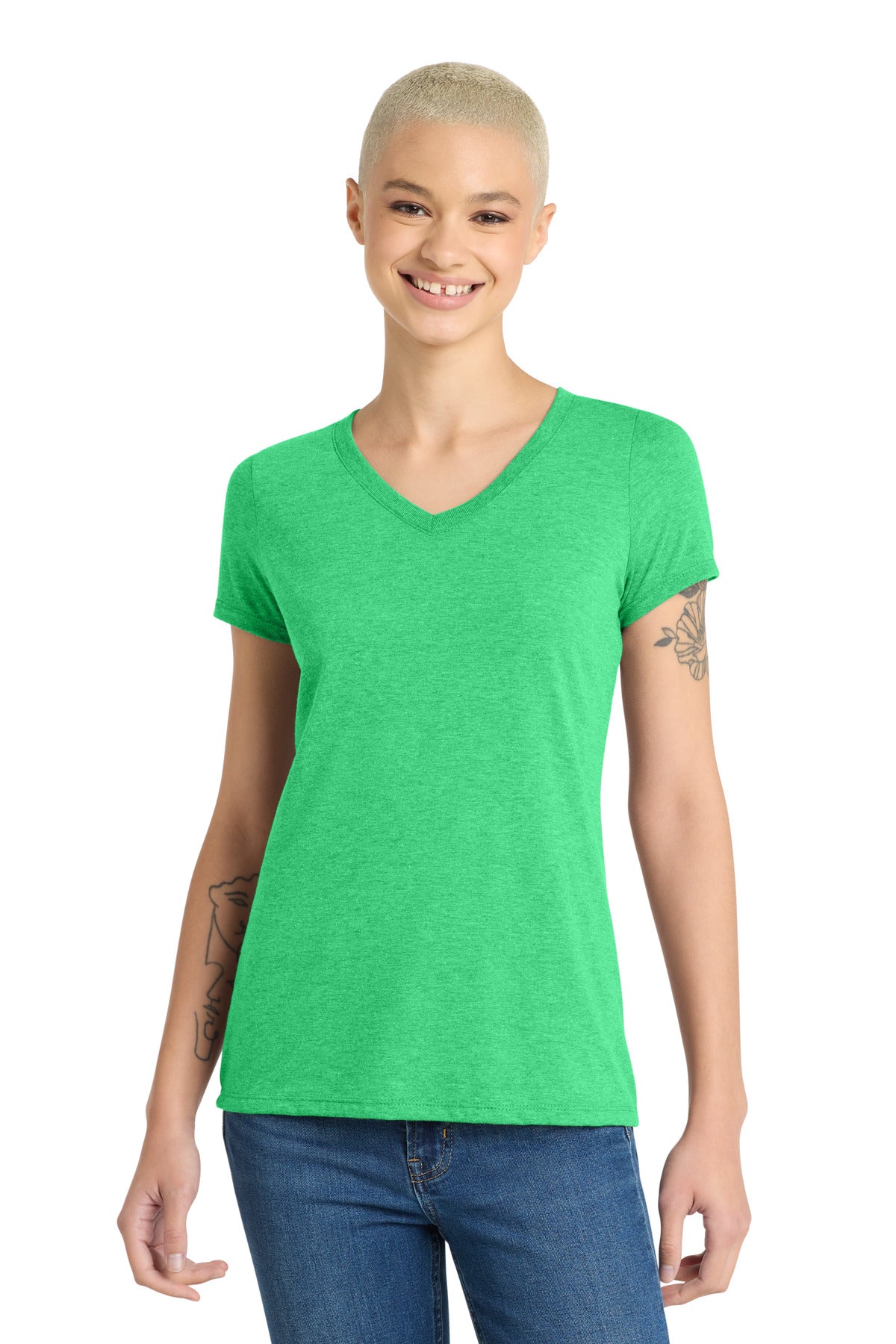 District ® Women's Perfect Tri ® V-Neck Tee. DM1350L