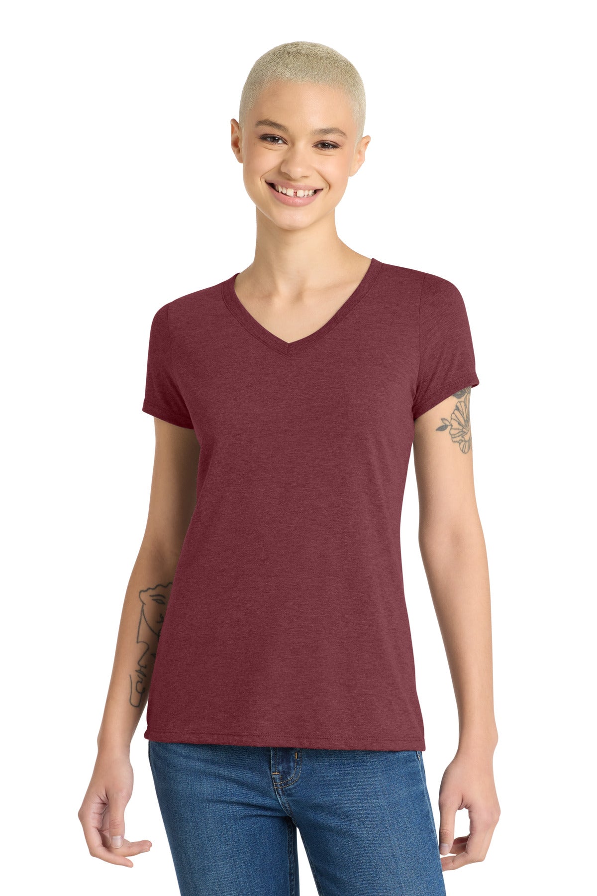 District ® Women's Perfect Tri ® V-Neck Tee. DM1350L