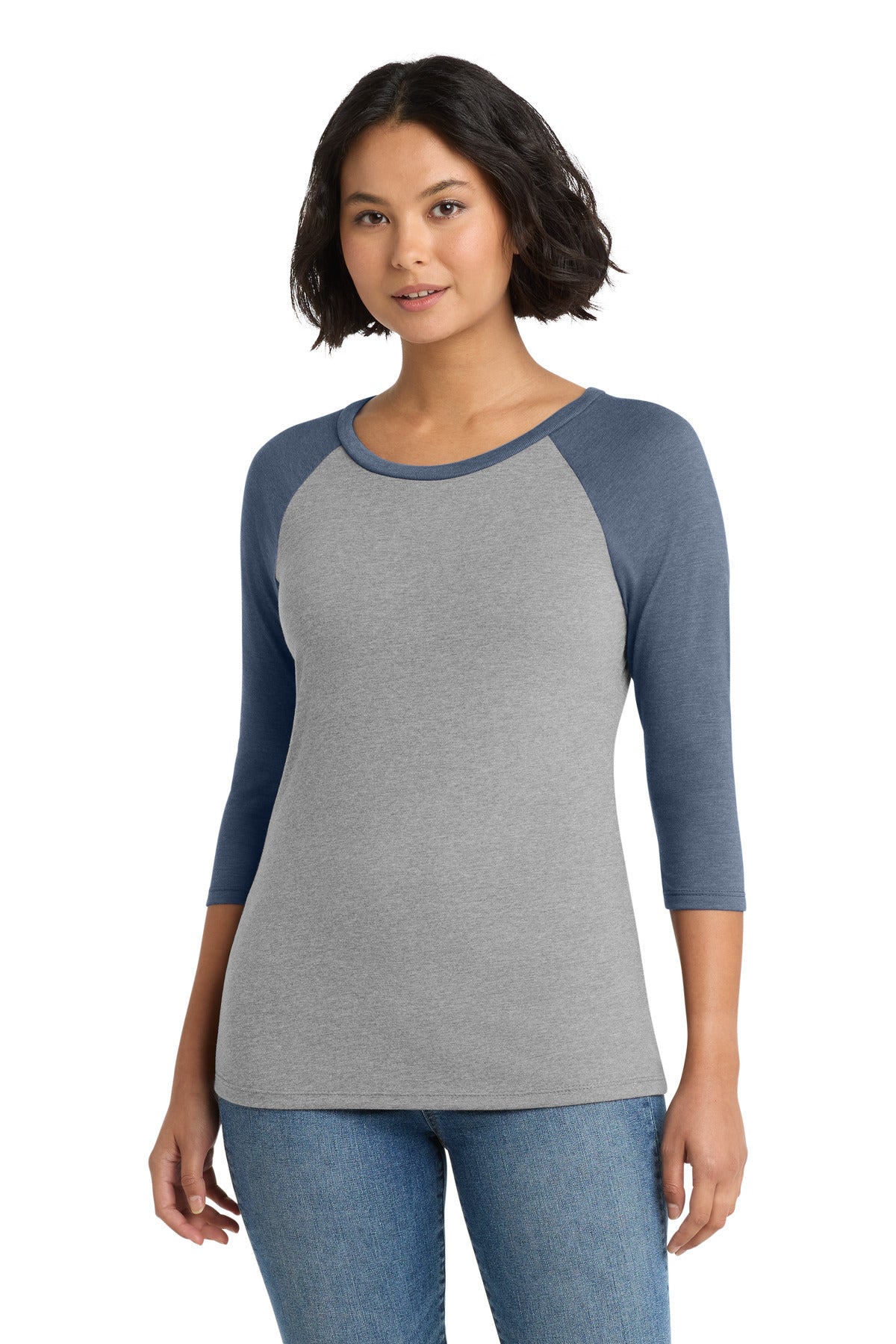 District ® Women's Perfect Tri ® 3/4-Sleeve Raglan. DM136L