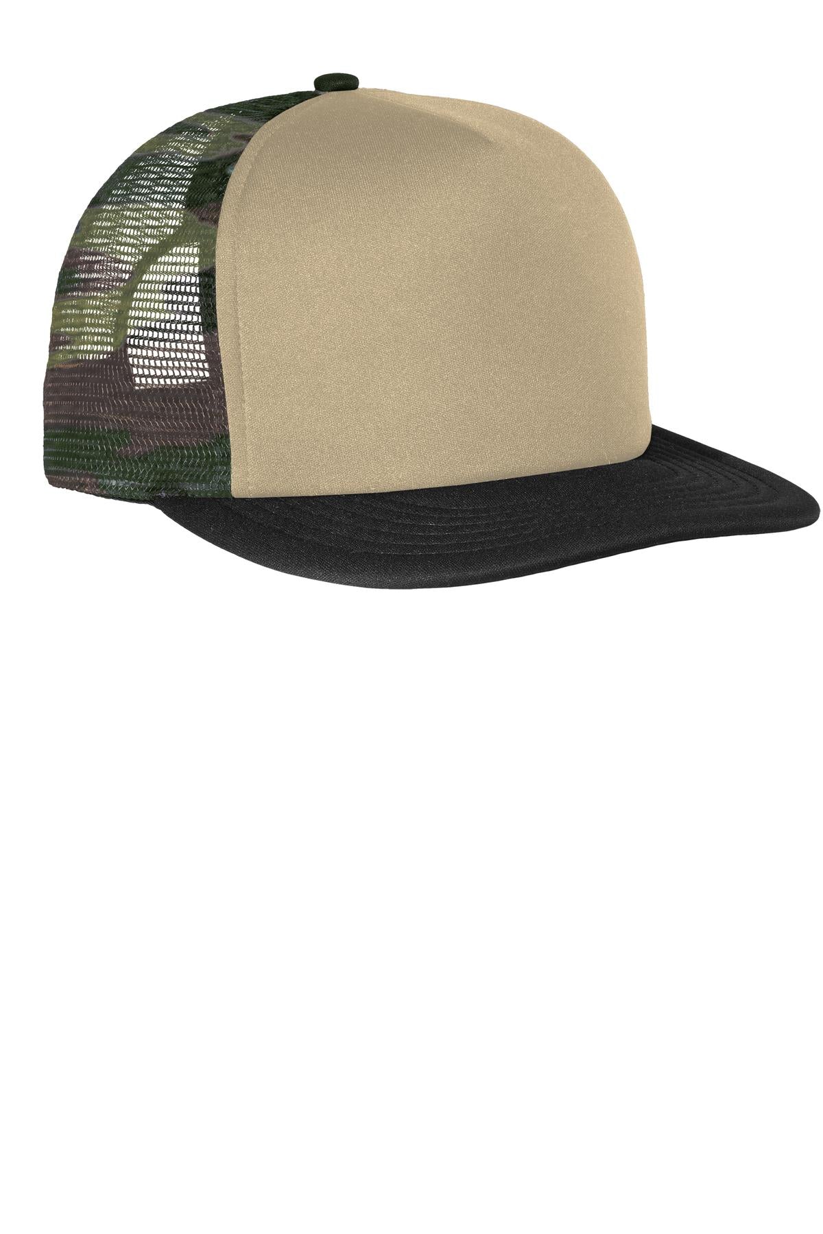 District ® Flat Bill Snapback Trucker Cap. DT624