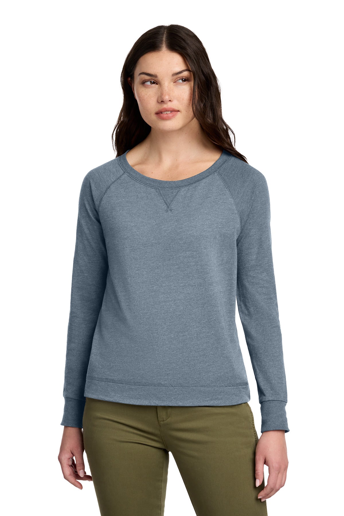 District ® Women's Featherweight French Terry ™ Long Sleeve Crewneck DT672