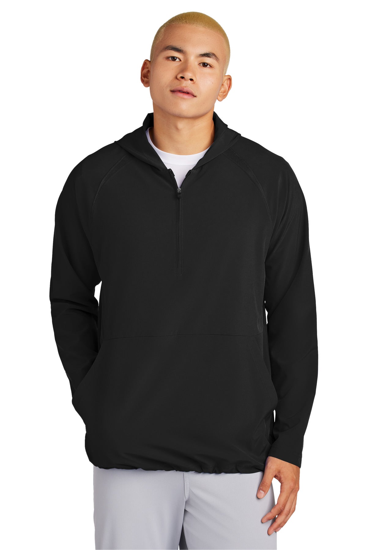 Sport-Tek ® Repeat 1/2-Zip Long Sleeve Hooded Jacket JST488