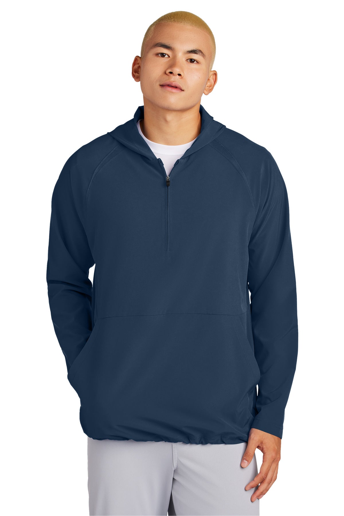 Sport-Tek ® Repeat 1/2-Zip Long Sleeve Hooded Jacket JST488