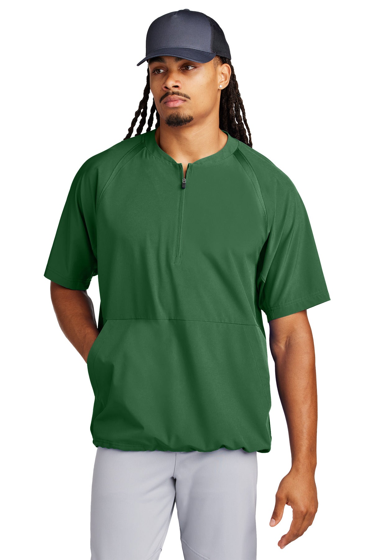 Sport-Tek ® Repeat 1/2-Zip Short Sleeve Jacket JST489