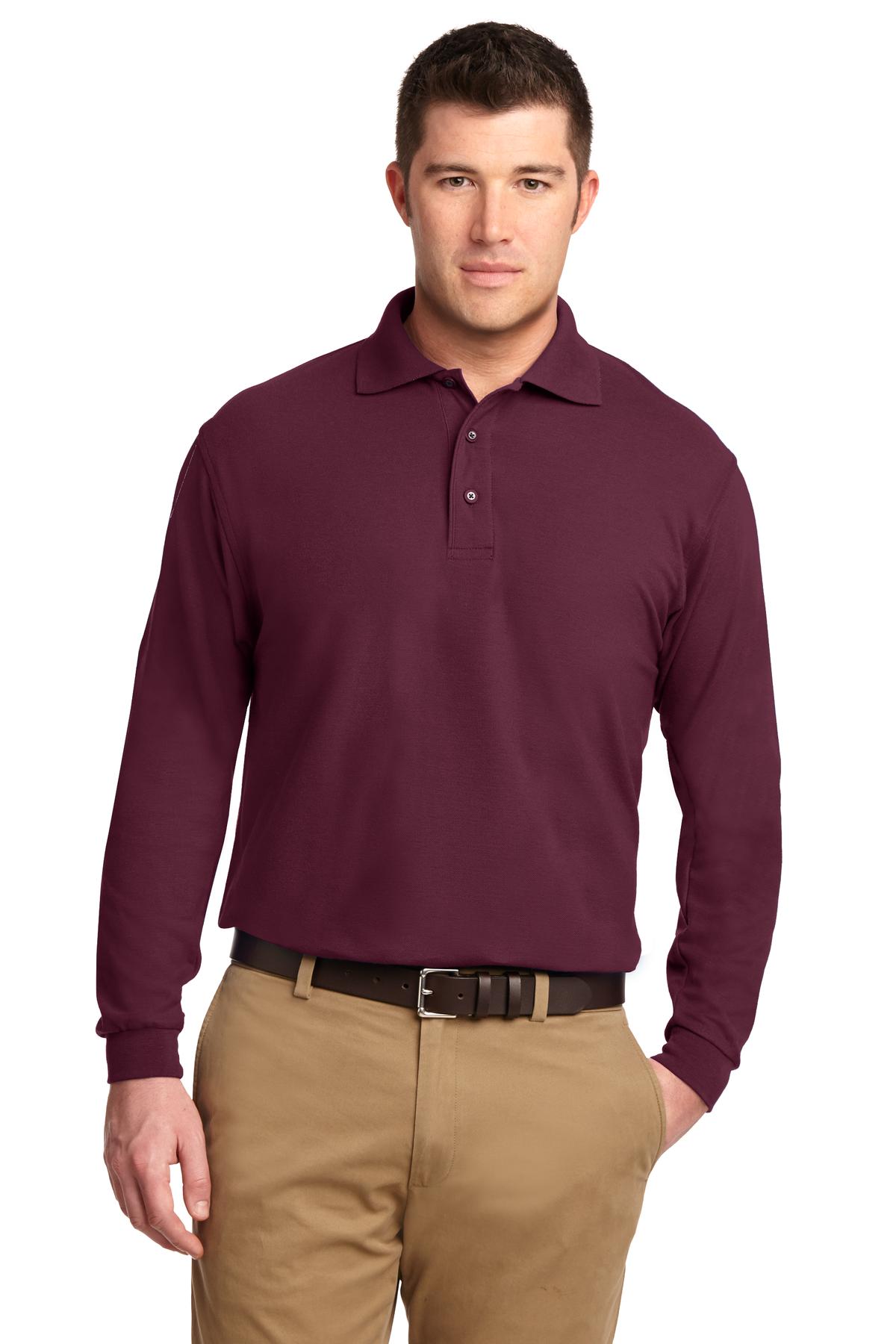 Port Authority® Silk Touch™ Long Sleeve Polo. K500LS
