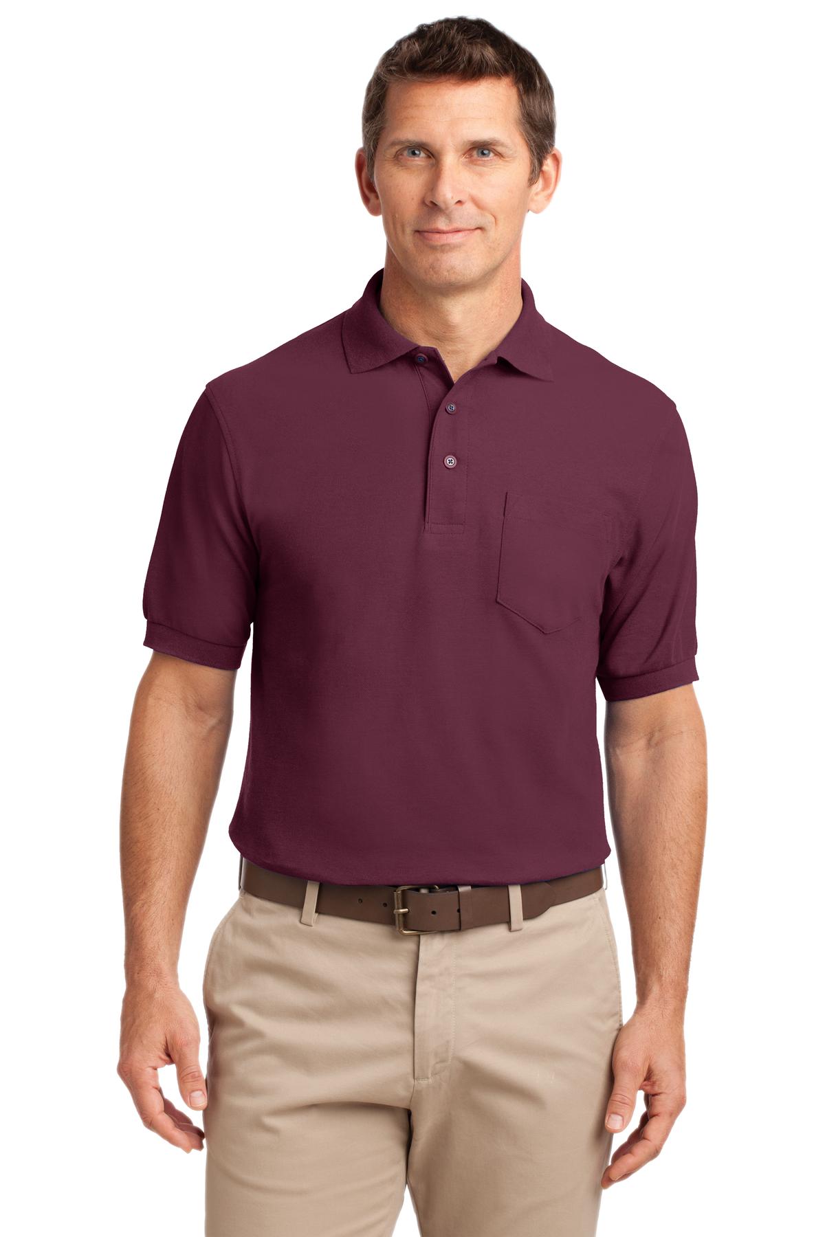 Port Authority® Silk Touch™ Polo with Pocket. K500P