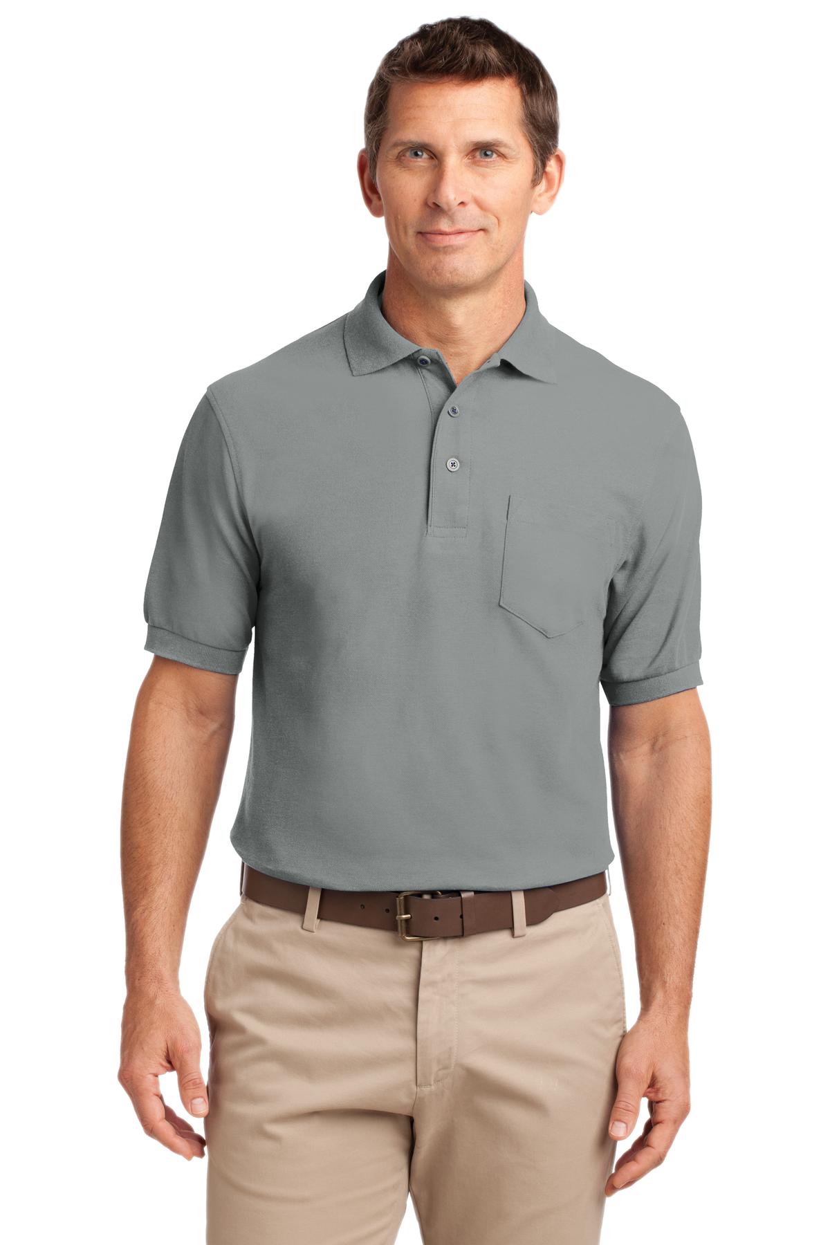 Port Authority® Silk Touch™ Polo with Pocket. K500P