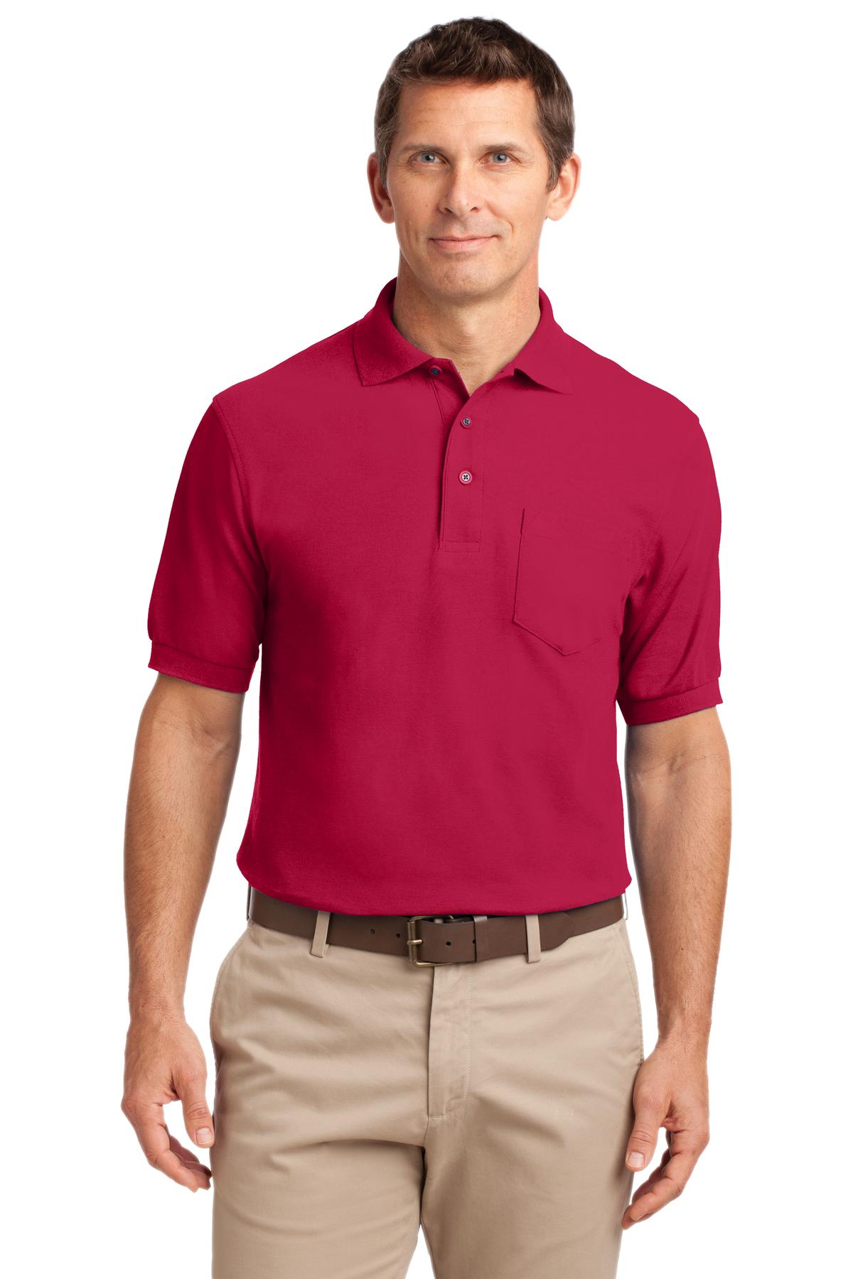 Port Authority® Silk Touch™ Polo with Pocket. K500P