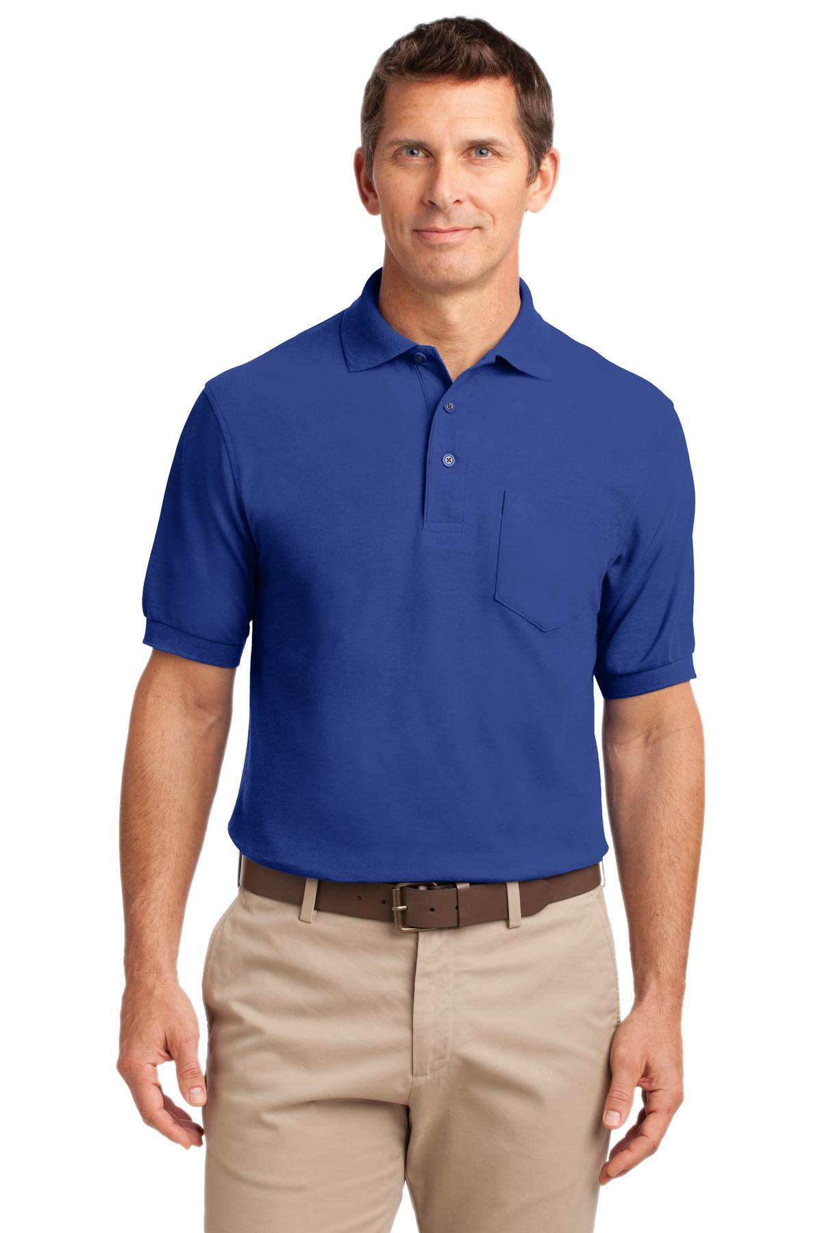 Port Authority® Silk Touch™ Polo with Pocket. K500P