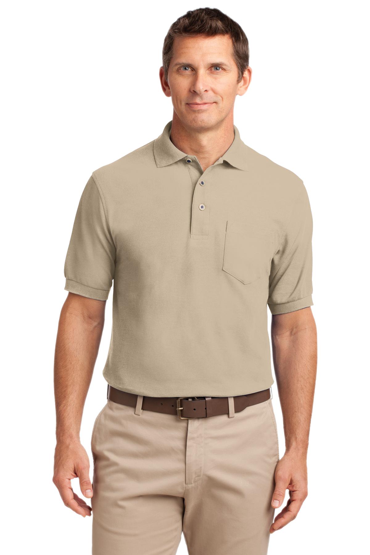 Port Authority® Silk Touch™ Polo with Pocket. K500P