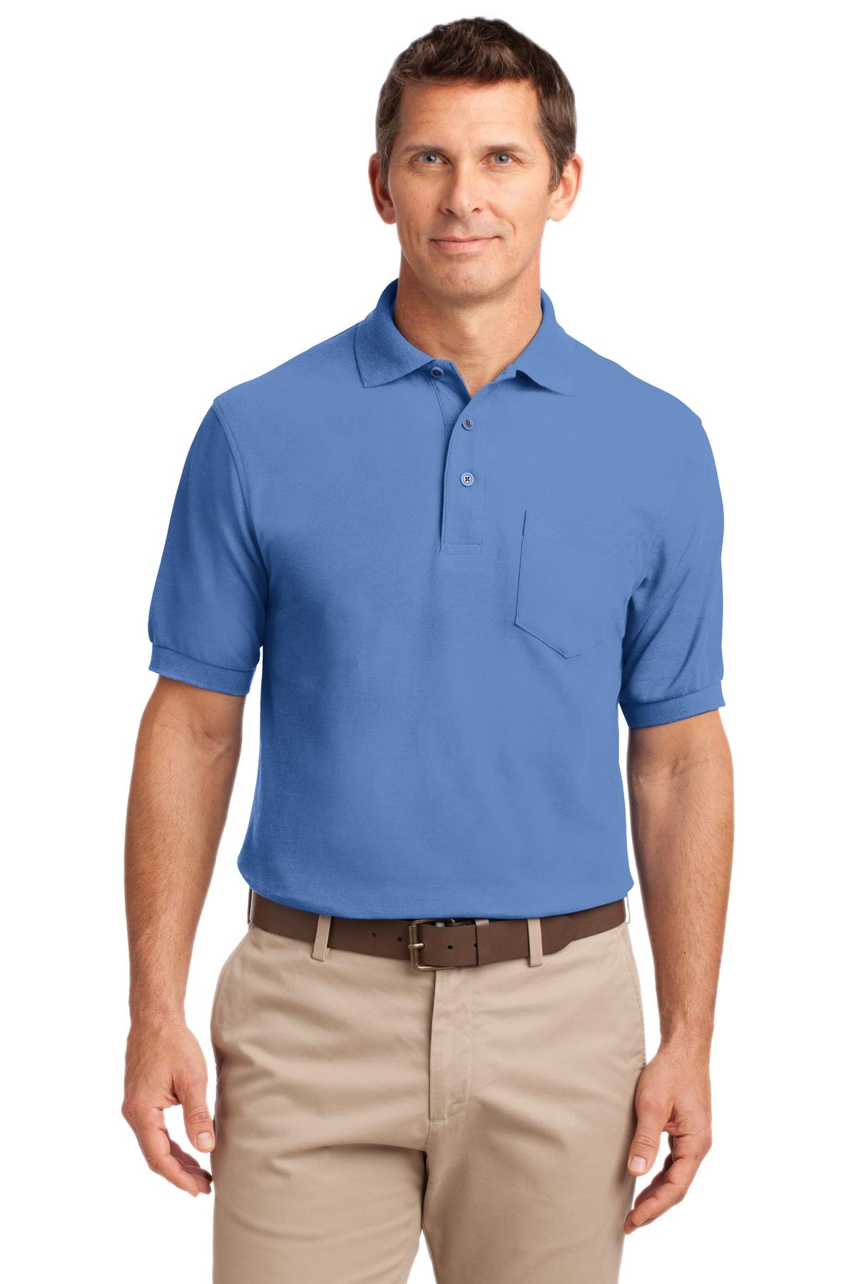 Port Authority® Silk Touch™ Polo with Pocket. K500P