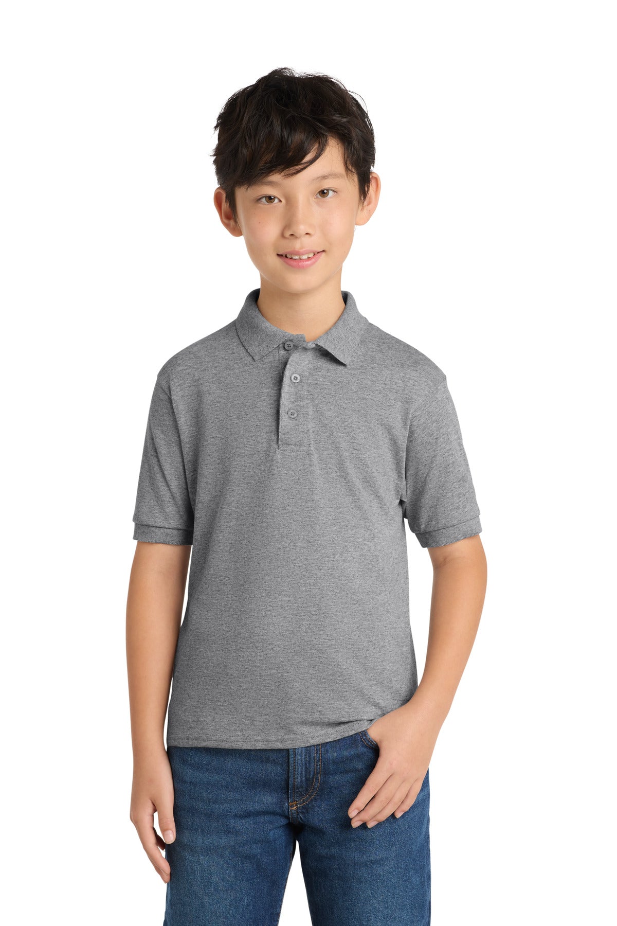 Port & Co ™ Youth Core Blend Jersey Knit Polo. KP55Y