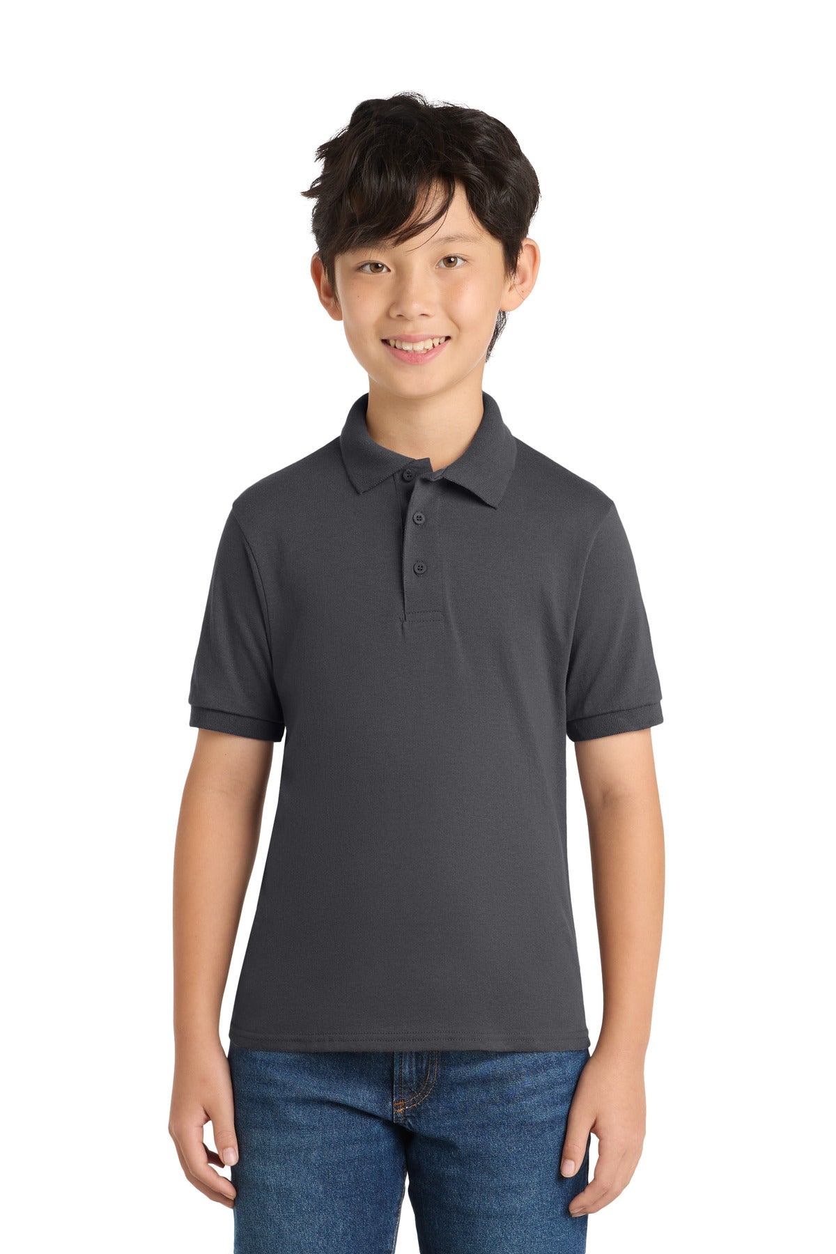 Port & Co ™ Youth Core Blend Jersey Knit Polo. KP55Y