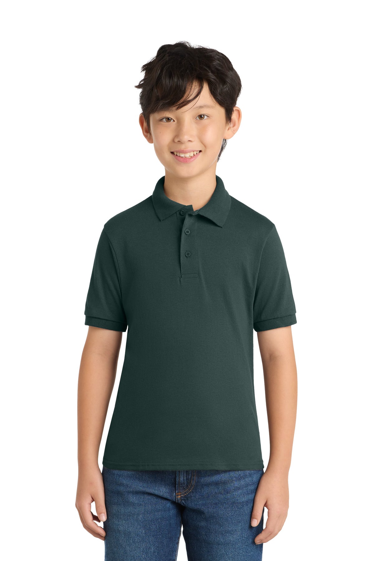Port & Co ™ Youth Core Blend Jersey Knit Polo. KP55Y