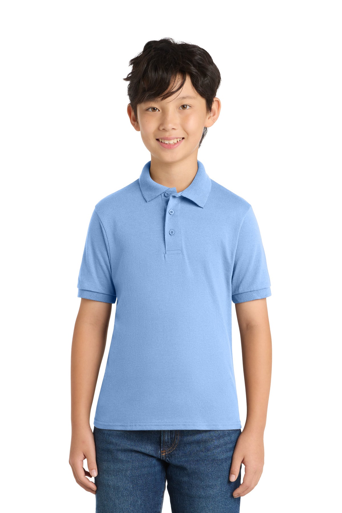 Port & Co ™ Youth Core Blend Jersey Knit Polo. KP55Y