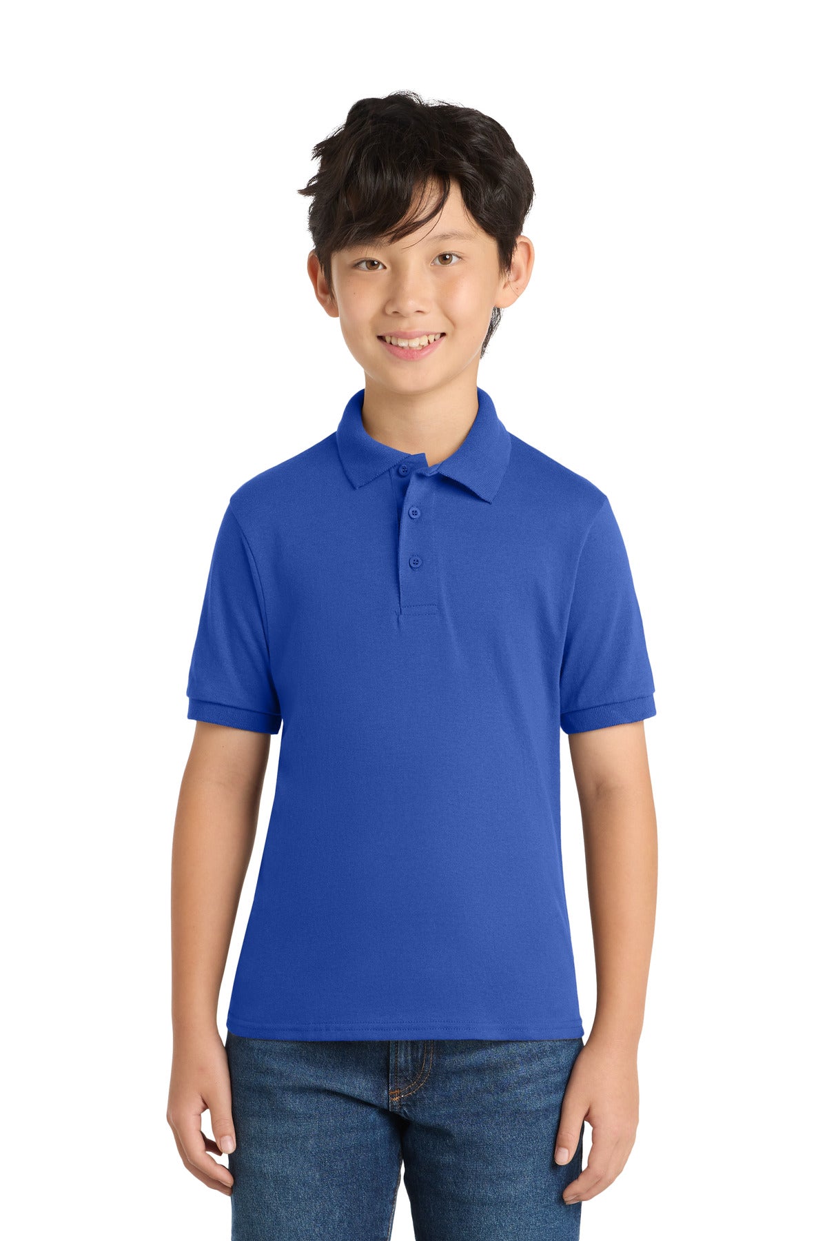 Port & Co ™ Youth Core Blend Jersey Knit Polo. KP55Y