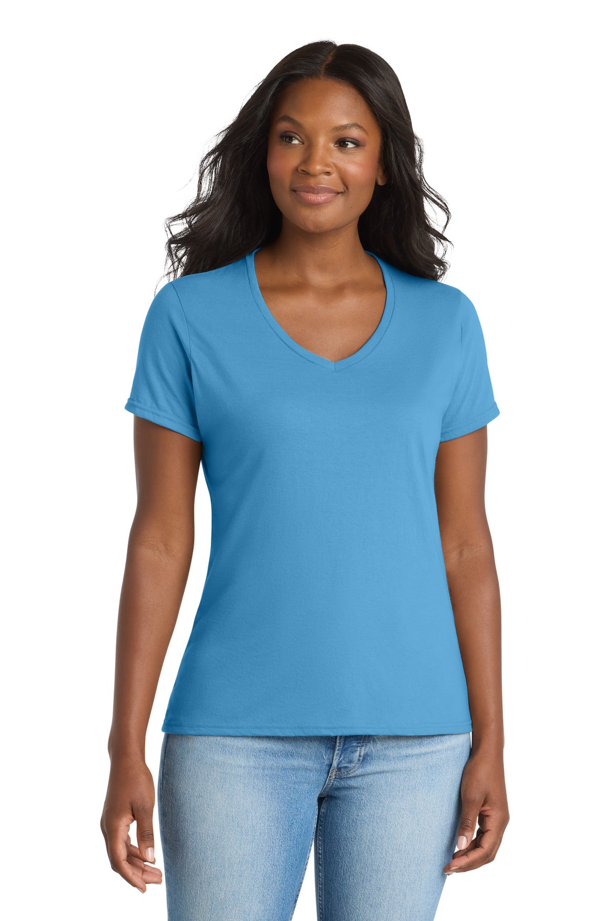Port & Co ™ Women's Performance Blend V-Neck Tee. LPC381V