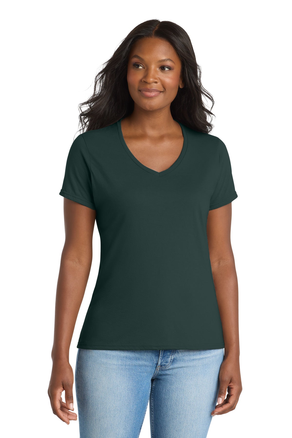 Port & Co ™ Women's Performance Blend V-Neck Tee. LPC381V