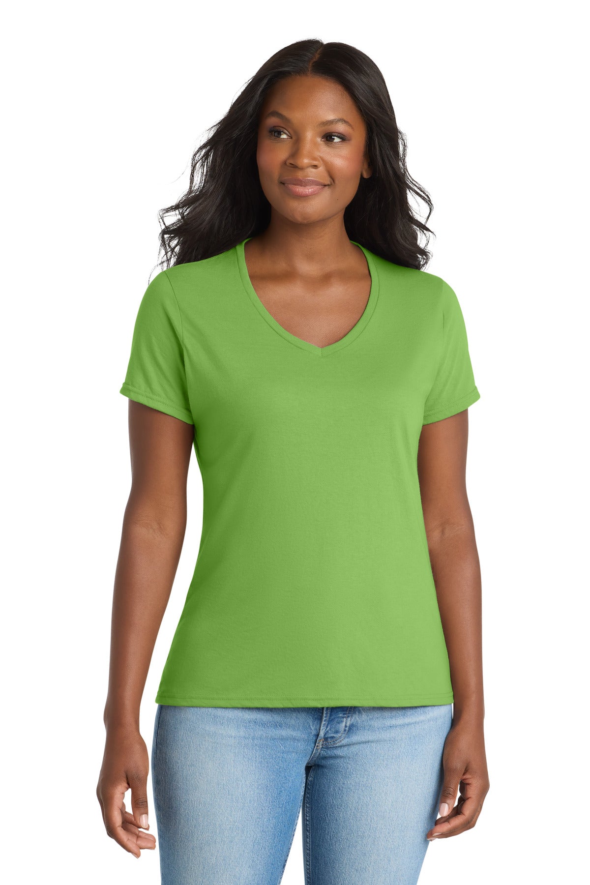 Port & Co ™ Women's Performance Blend V-Neck Tee. LPC381V