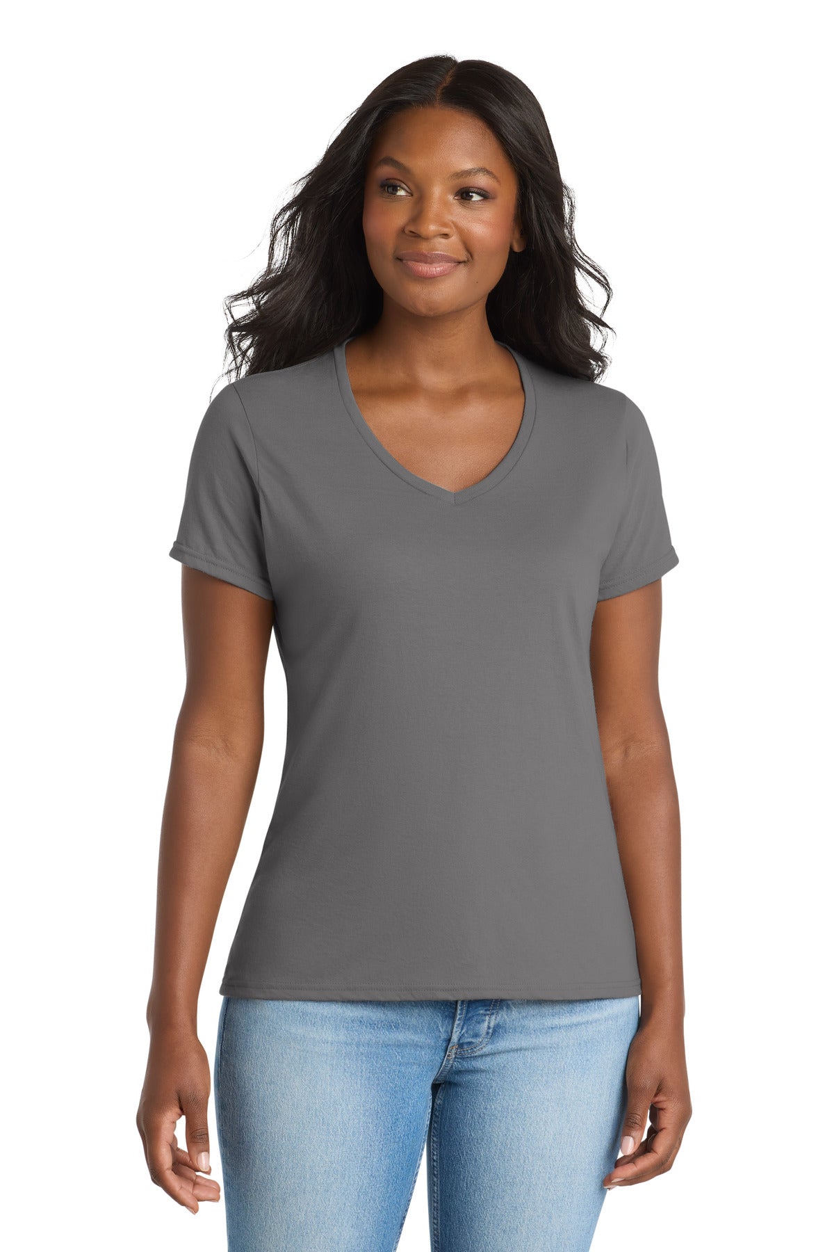 Port & Co ™ Women's Performance Blend V-Neck Tee. LPC381V