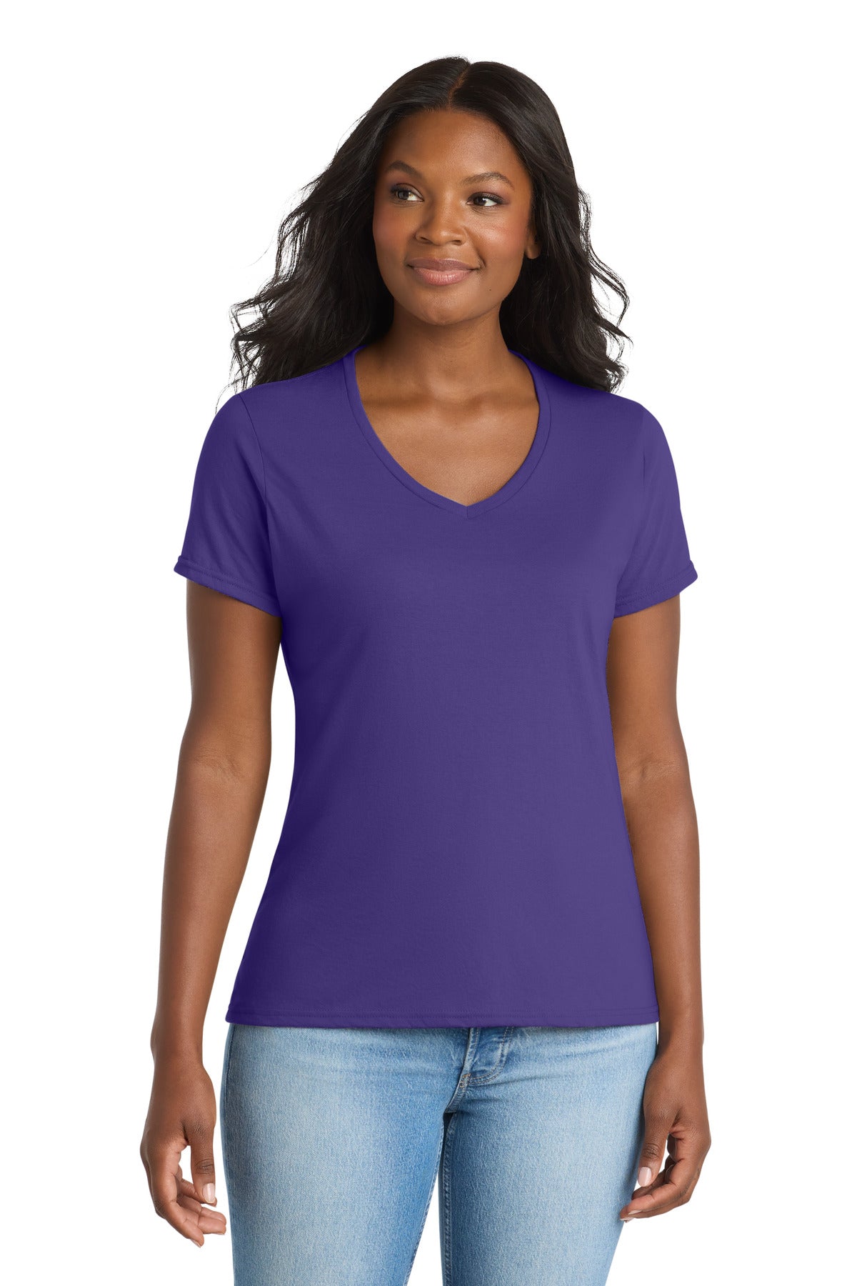 Port & Co ™ Women's Performance Blend V-Neck Tee. LPC381V
