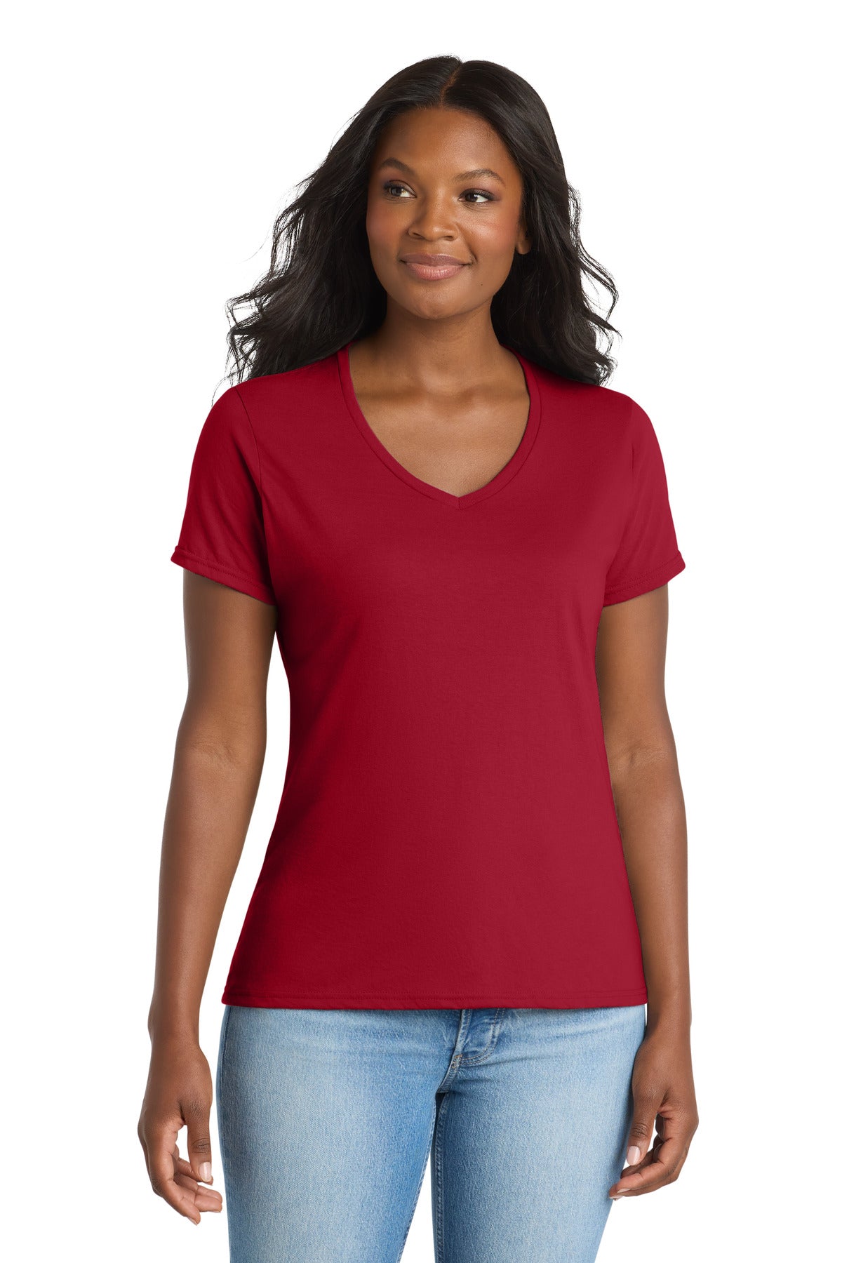 Port & Co ™ Women's Performance Blend V-Neck Tee. LPC381V