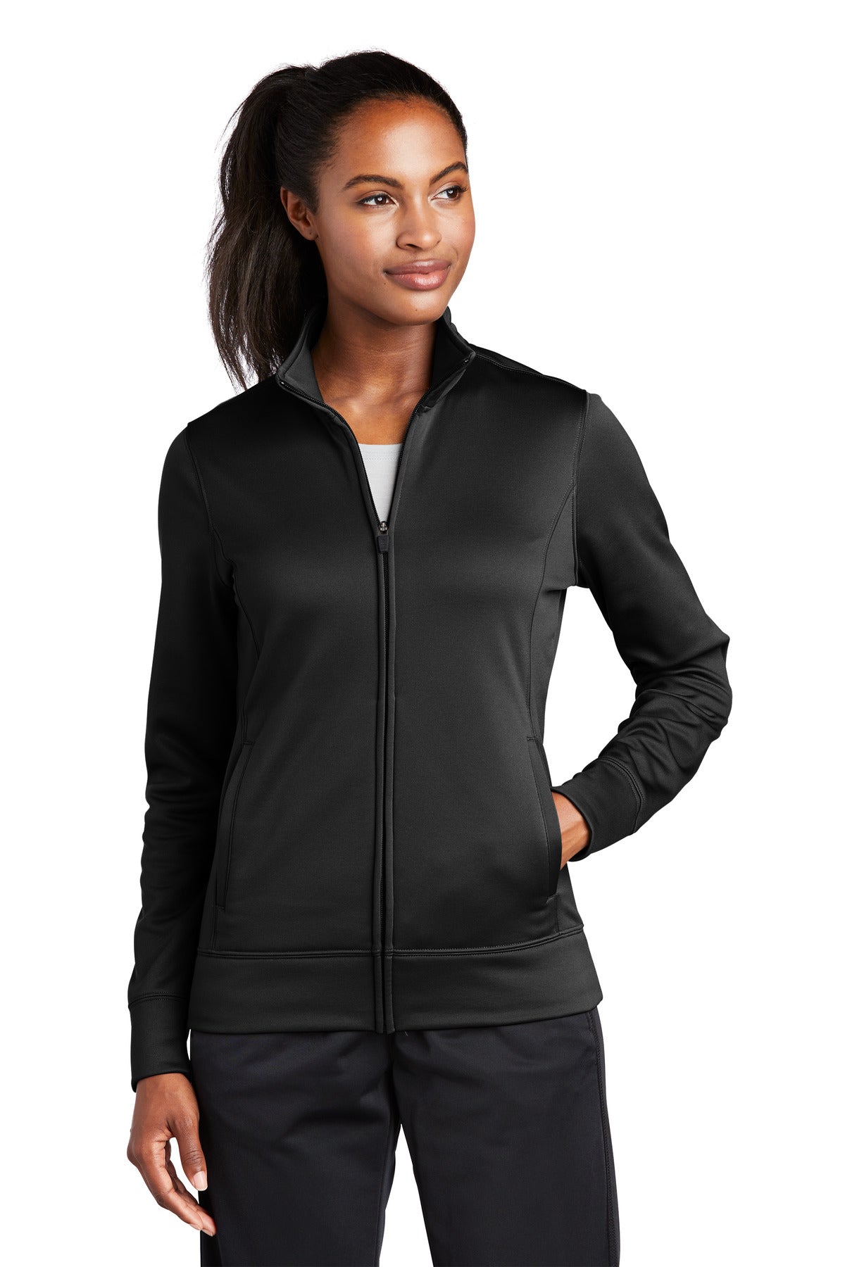 Sport-Tek® Ladies Sport-Wick® Fleece Full-Zip Jacket. LST241