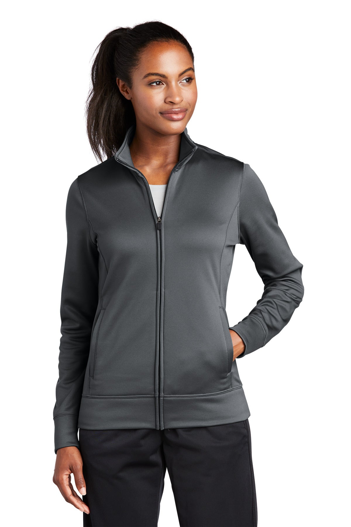 Sport-Tek® Ladies Sport-Wick® Fleece Full-Zip Jacket. LST241