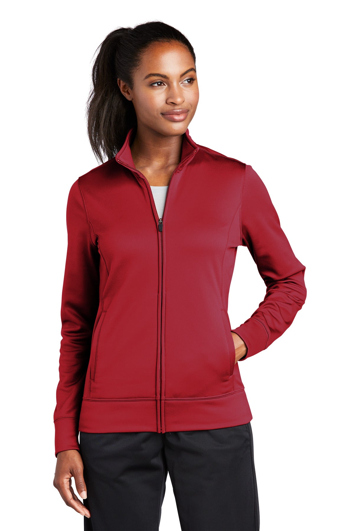 Sport-Tek® Ladies Sport-Wick® Fleece Full-Zip Jacket. LST241