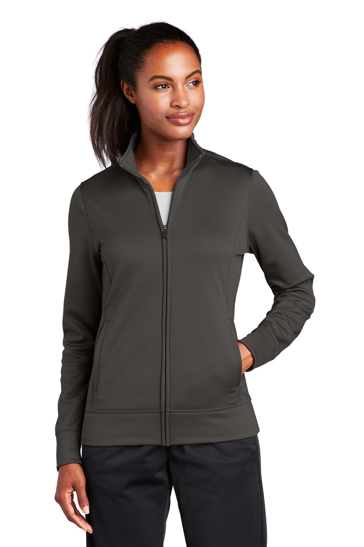 Sport-Tek® Ladies Sport-Wick® Fleece Full-Zip Jacket. LST241