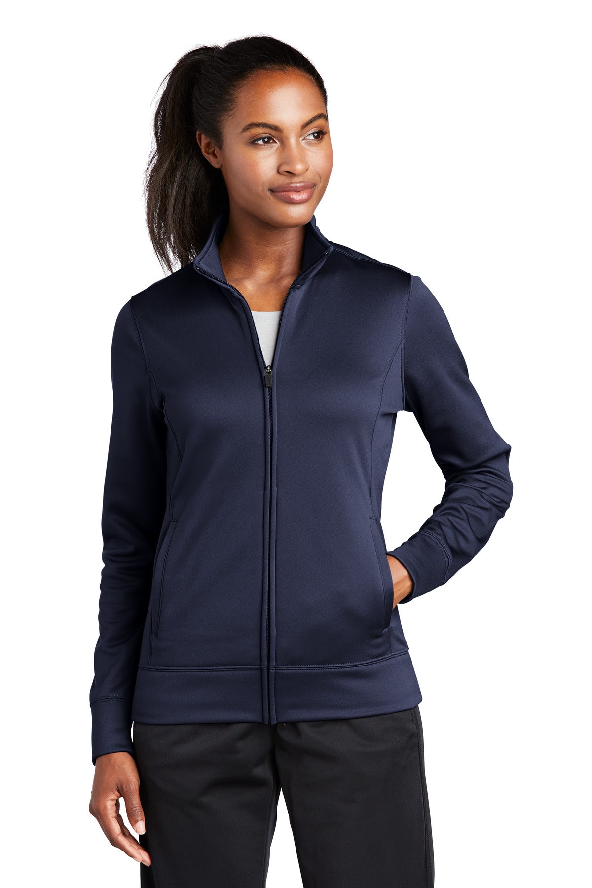 Sport-Tek® Ladies Sport-Wick® Fleece Full-Zip Jacket. LST241