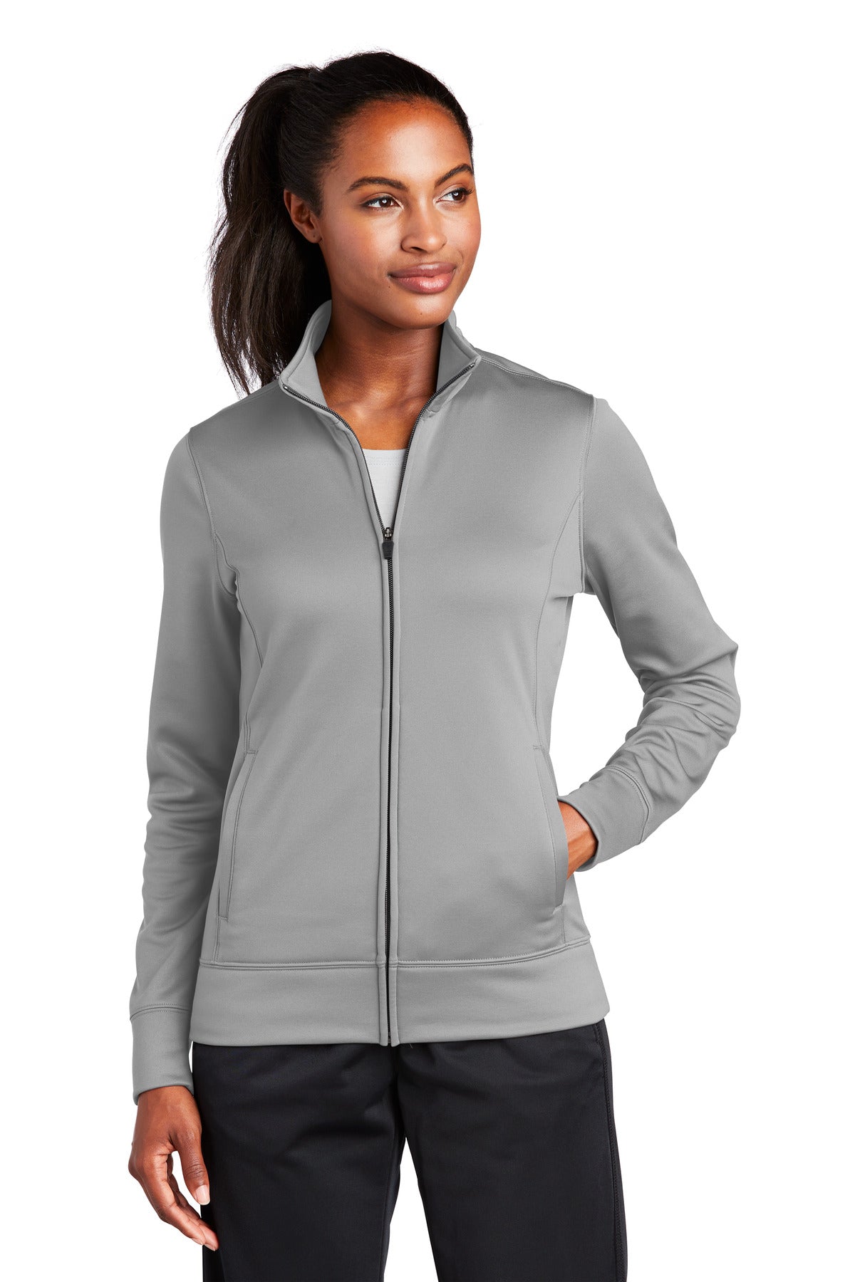 Sport-Tek® Ladies Sport-Wick® Fleece Full-Zip Jacket. LST241