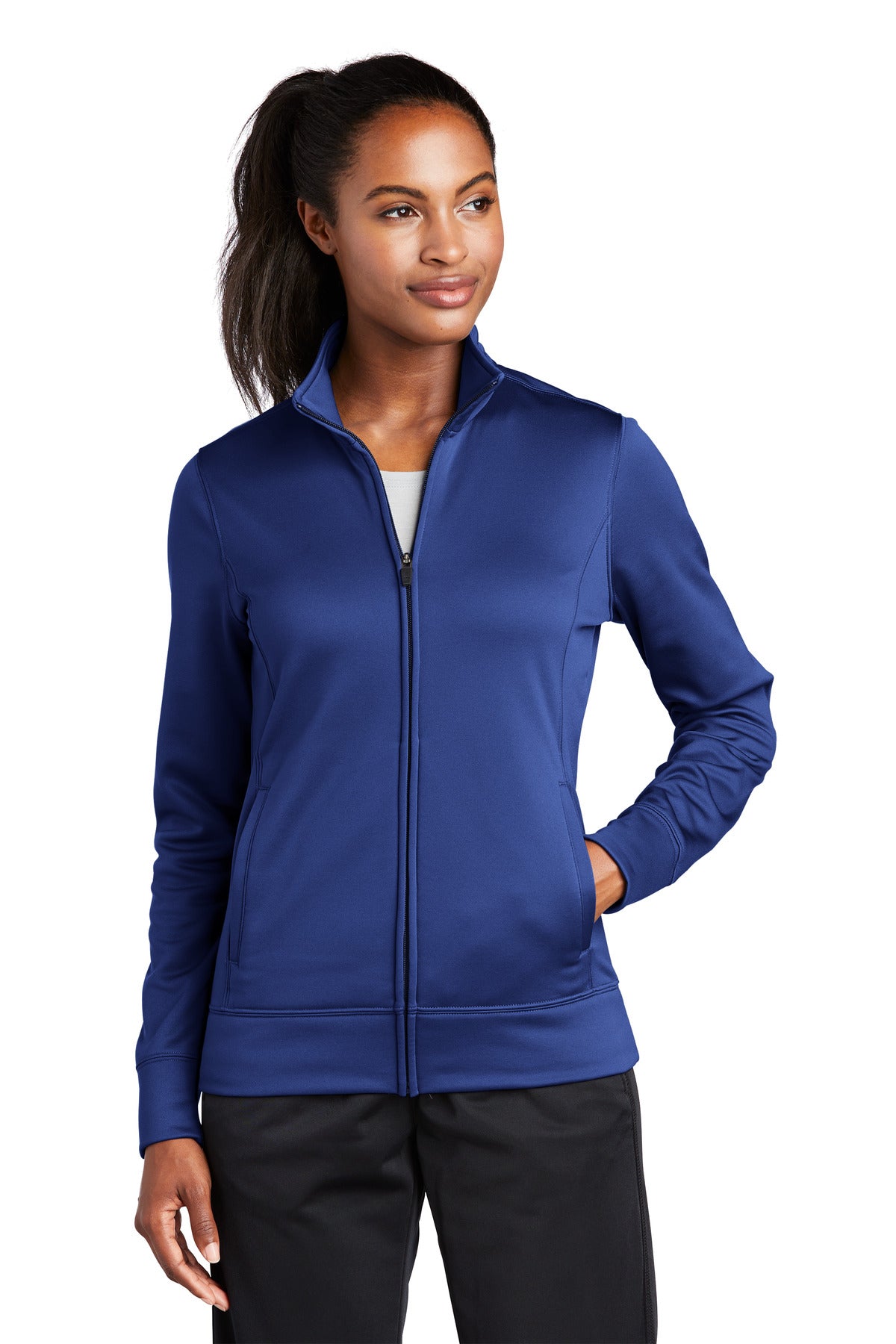 Sport-Tek® Ladies Sport-Wick® Fleece Full-Zip Jacket. LST241