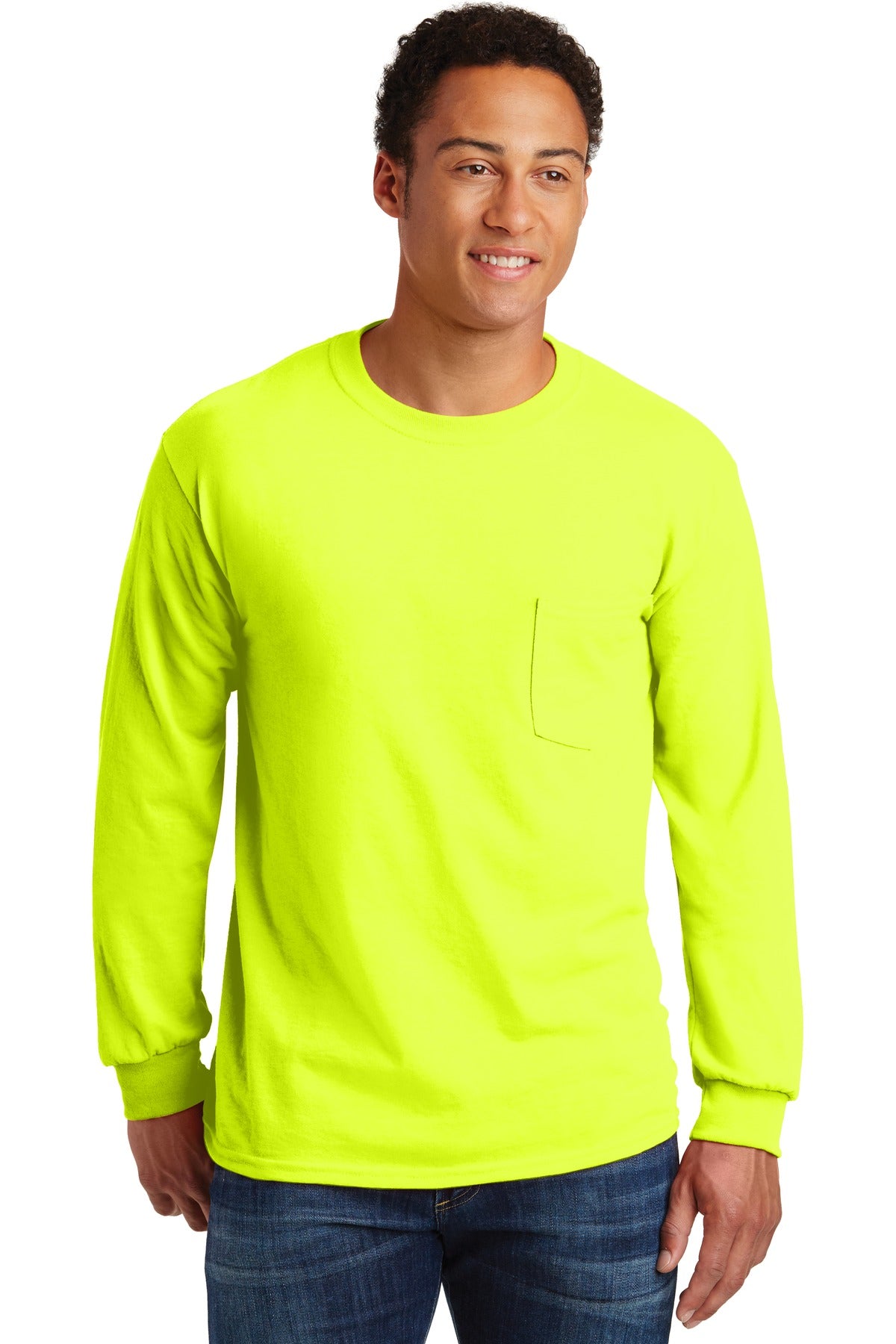 Gildan® - Ultra Cotton® 100% US Cotton Long Sleeve T-Shirt with Pocket.  2410