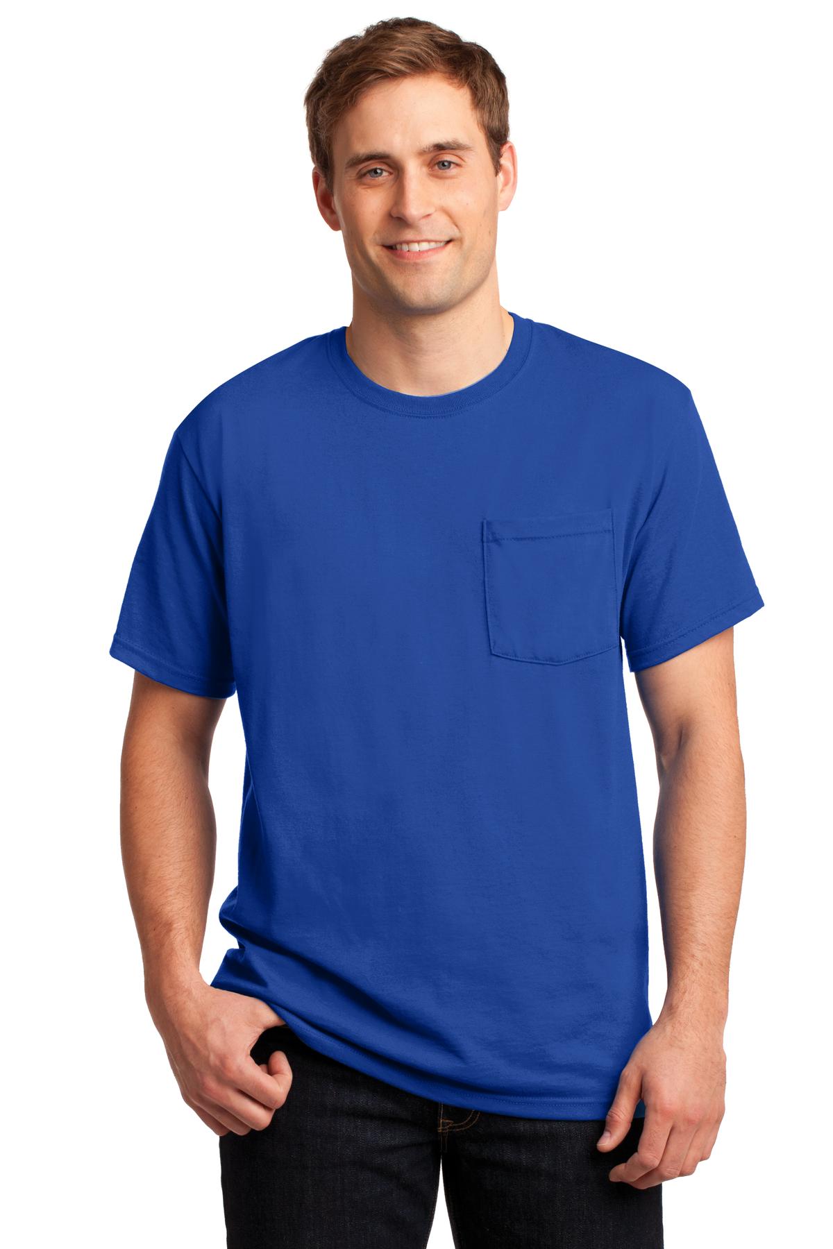 Jerzees® -  Dri-Power® 50/50 Cotton/Poly Pocket T-Shirt.  29MP