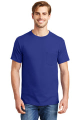 Hanes® Beefy-T® - 100% Cotton T-Shirt with Pocket. 5190