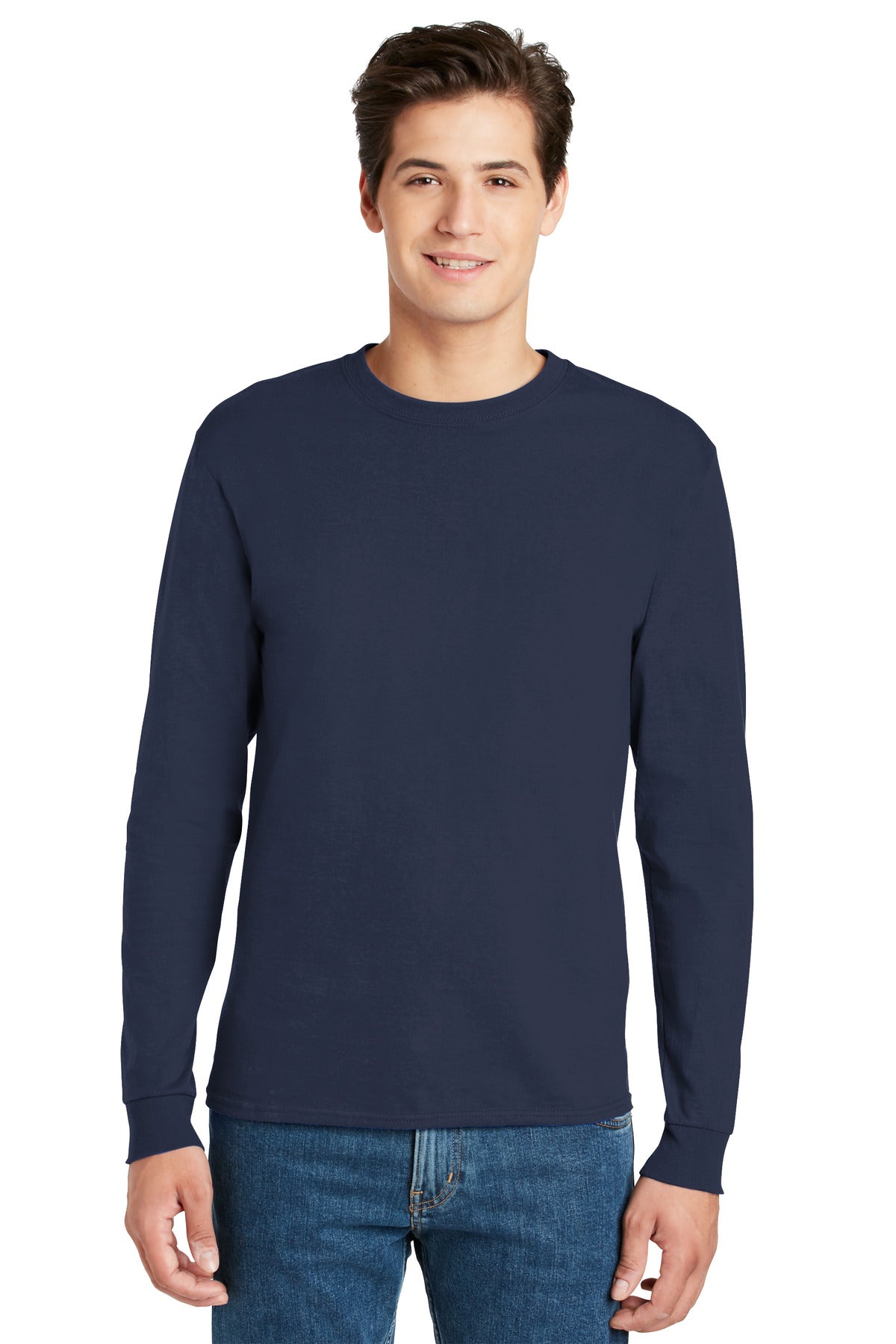 Hanes® - Authentic 100% Cotton Long Sleeve T-Shirt.  5586